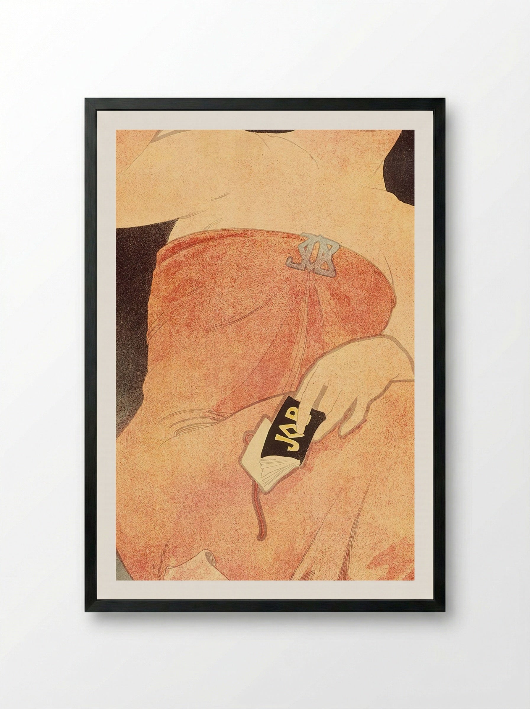Job Cigarette Advertisement - Alphonse Mucha - Framed Print Black