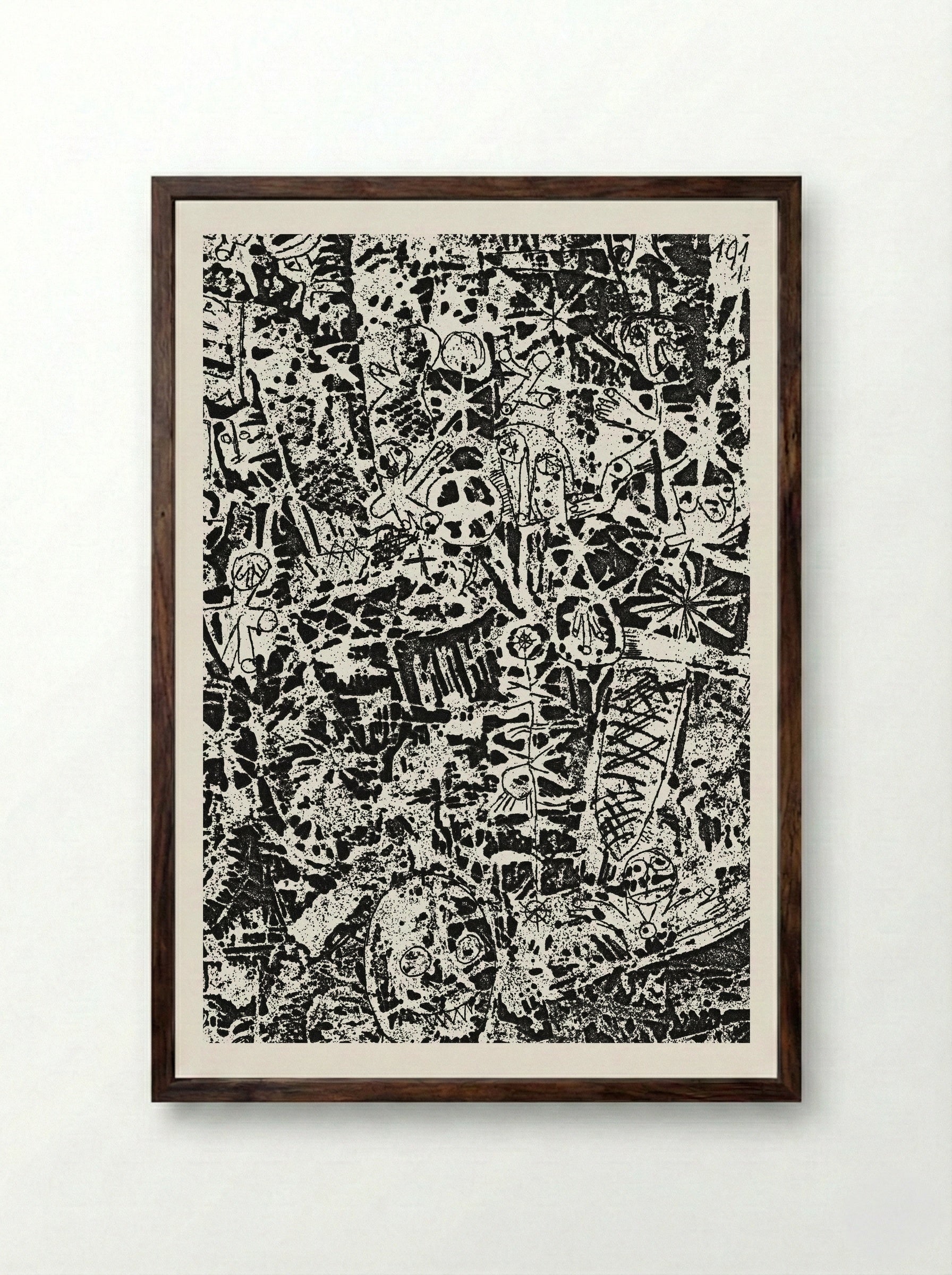 Small World - Paul Klee - Framed Print Dark Wood