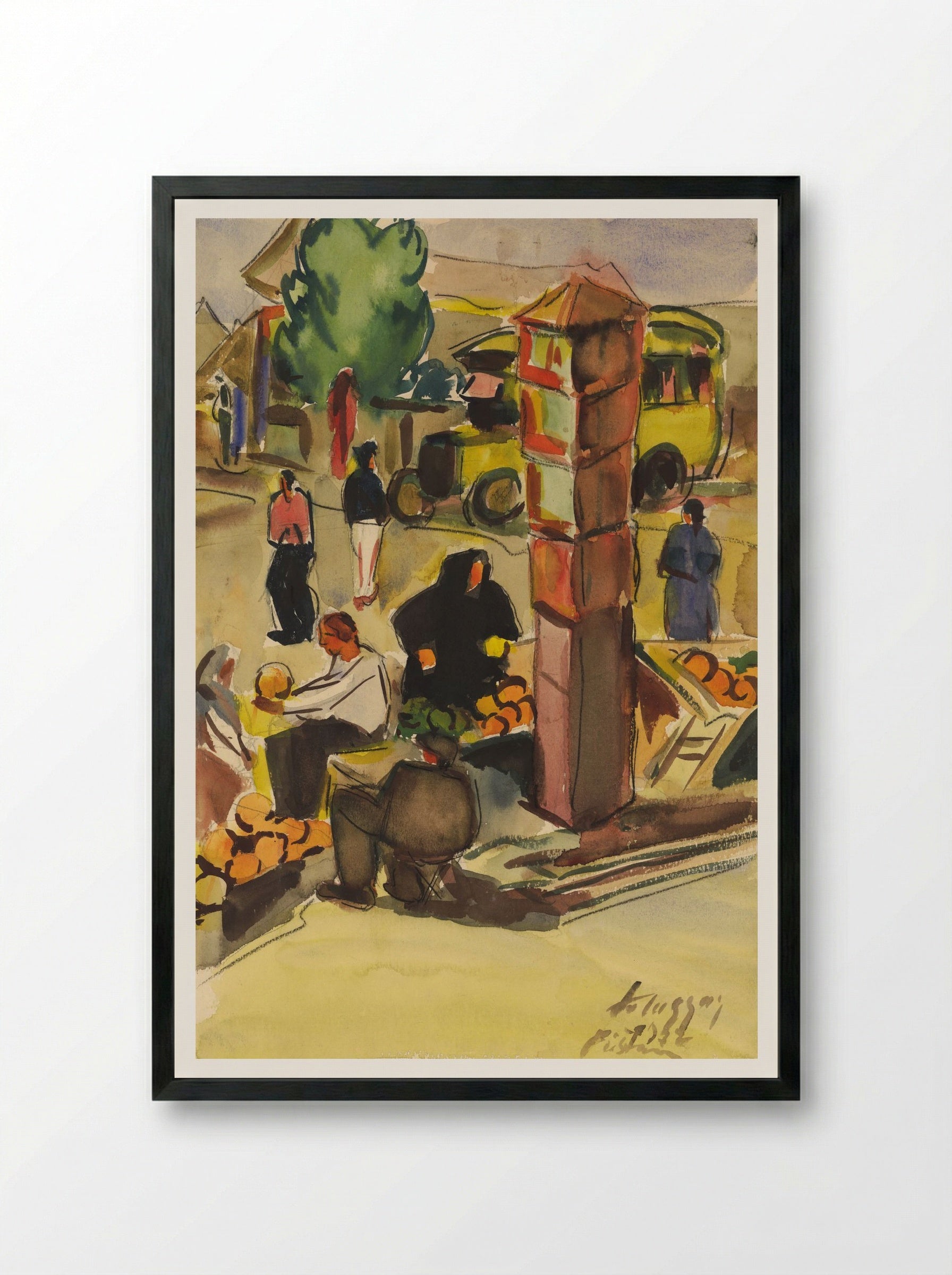 In a Market - Zolo Palugyay - Framed Print Black