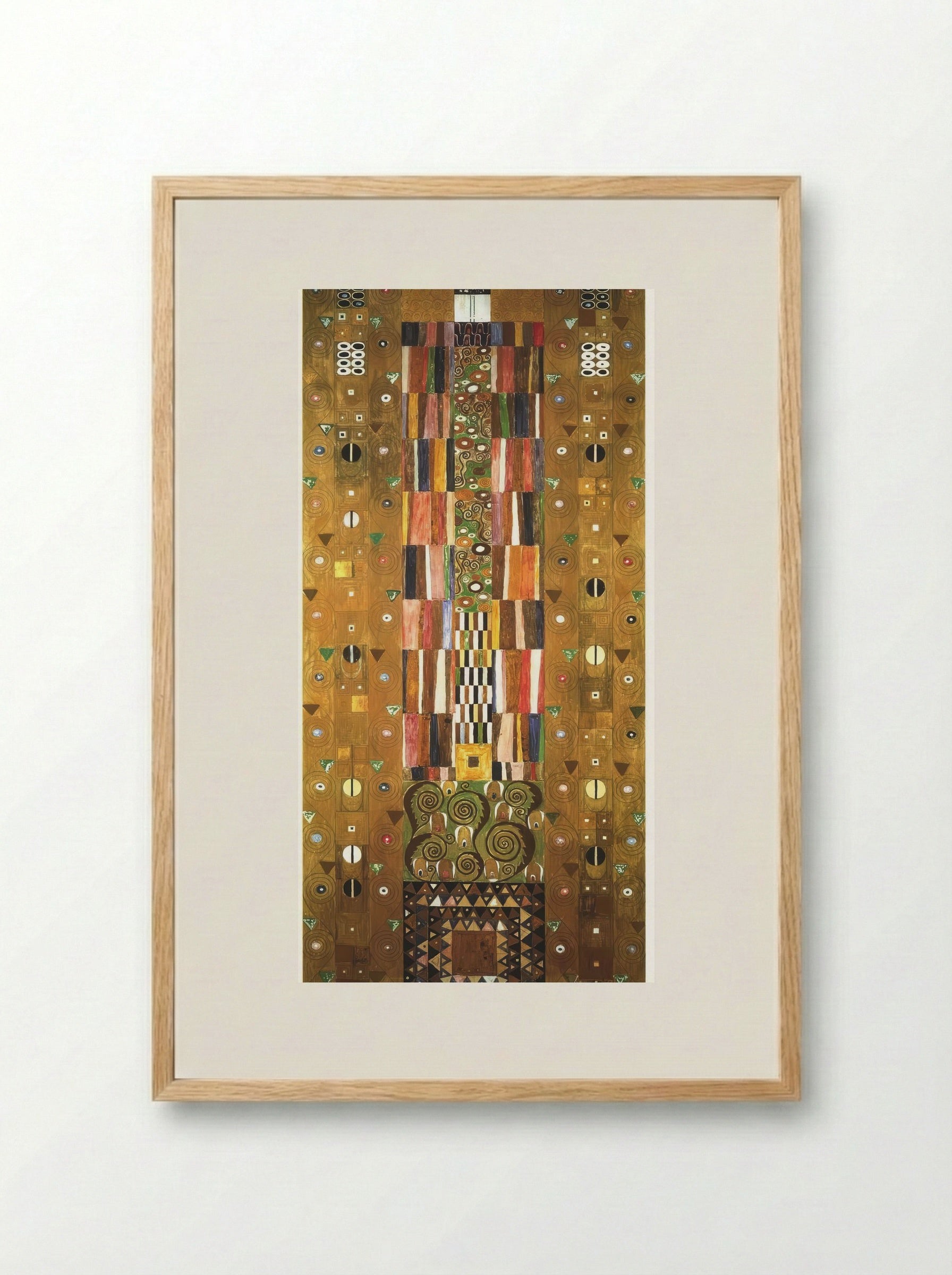 Design for the Stoclet Frieze: The Knight - Gustav Klimt - Framed Print Wood