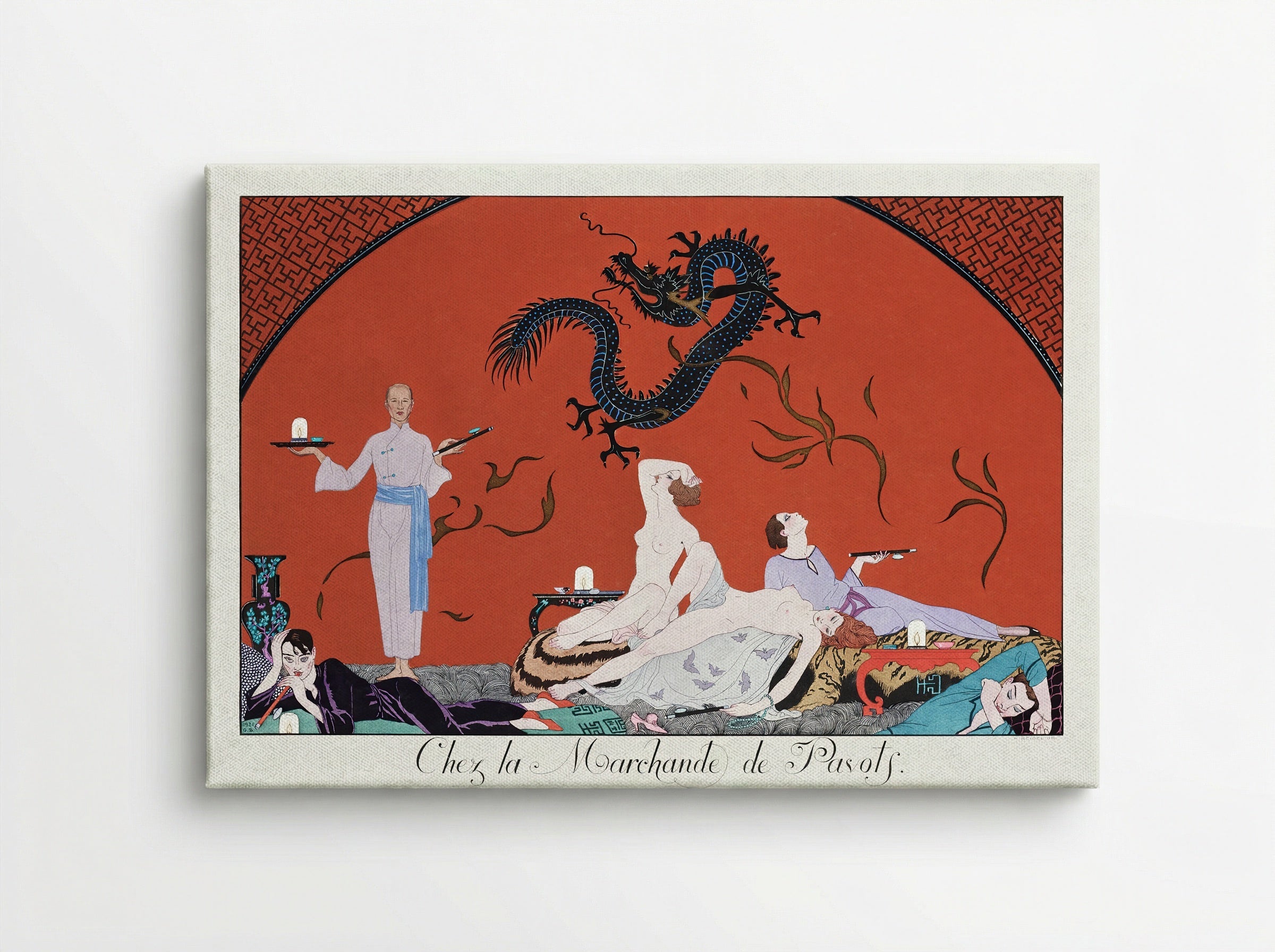 Chez la Marchande de Pavots - George Barbier - Canvas