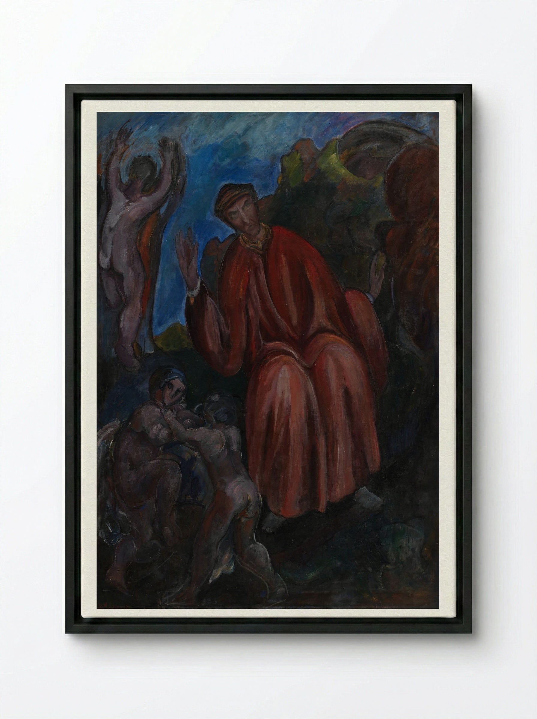 Dante. Prophets, Opus I - Jens Adolf Jerichau - Framed Canvas Black