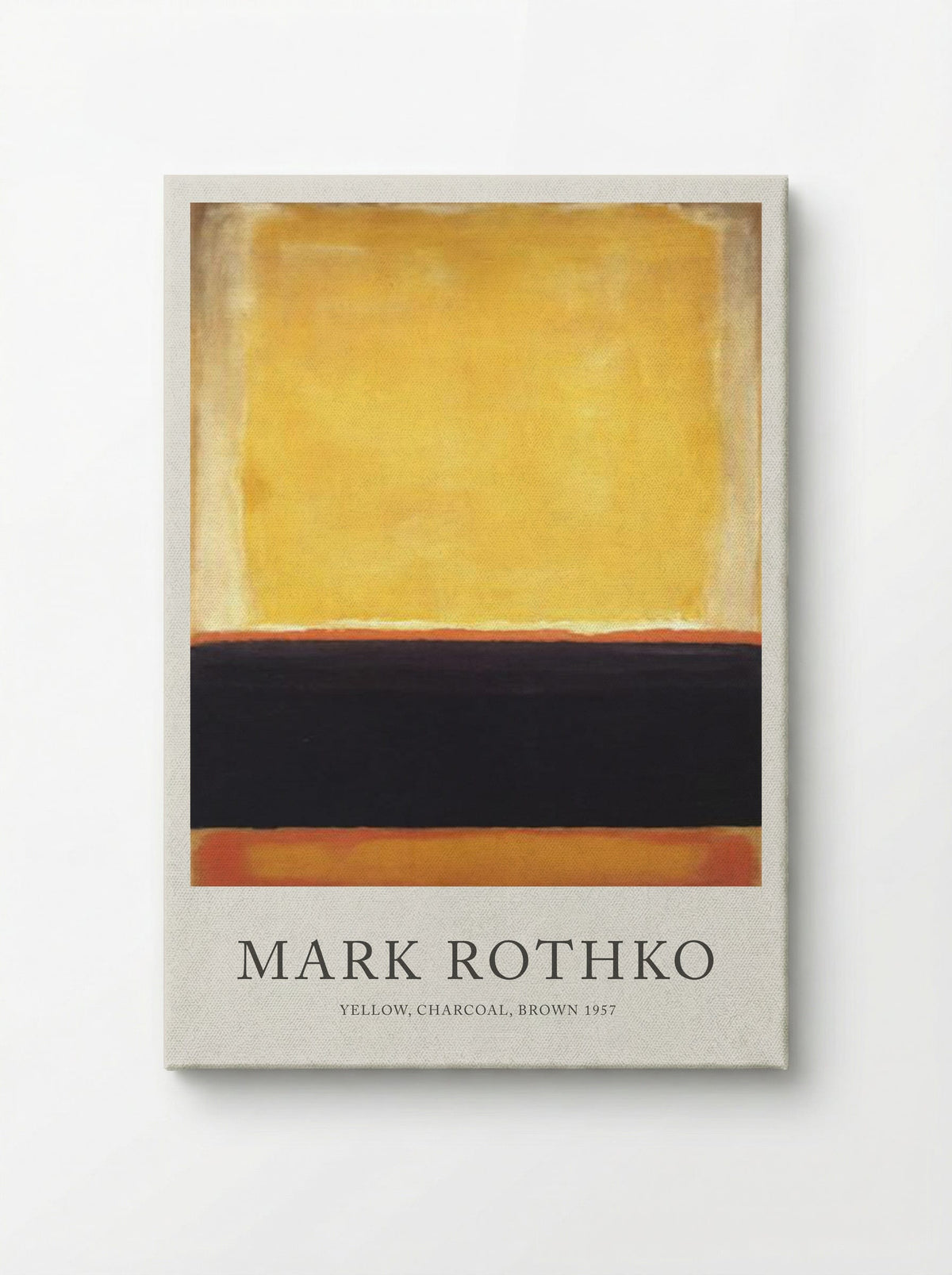 Yellow, Charcoal, Brown - Mark Rothko - Canvas