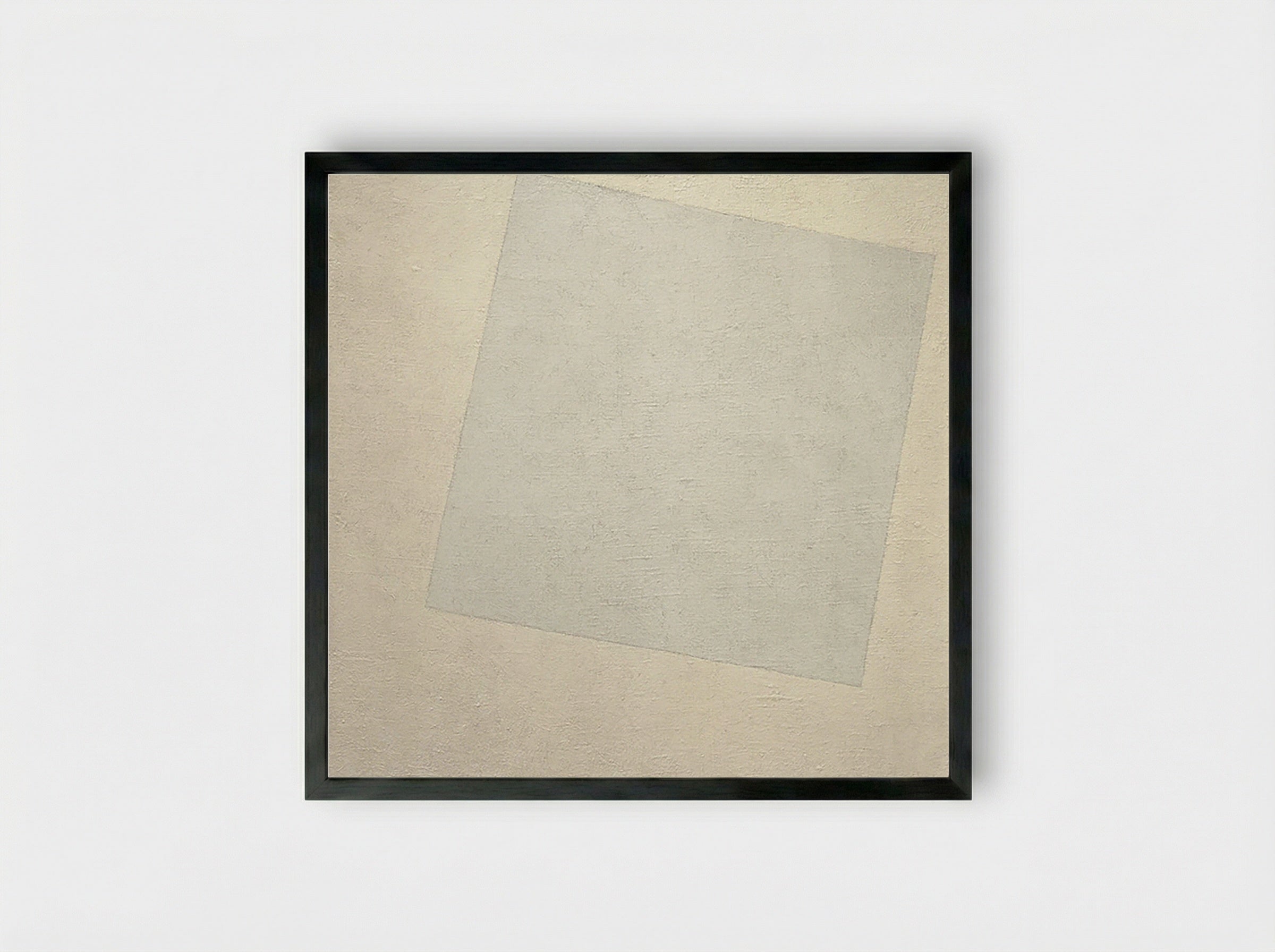 Suprematist Composition: White on White - Kazimir Malevich - Framed Print Black