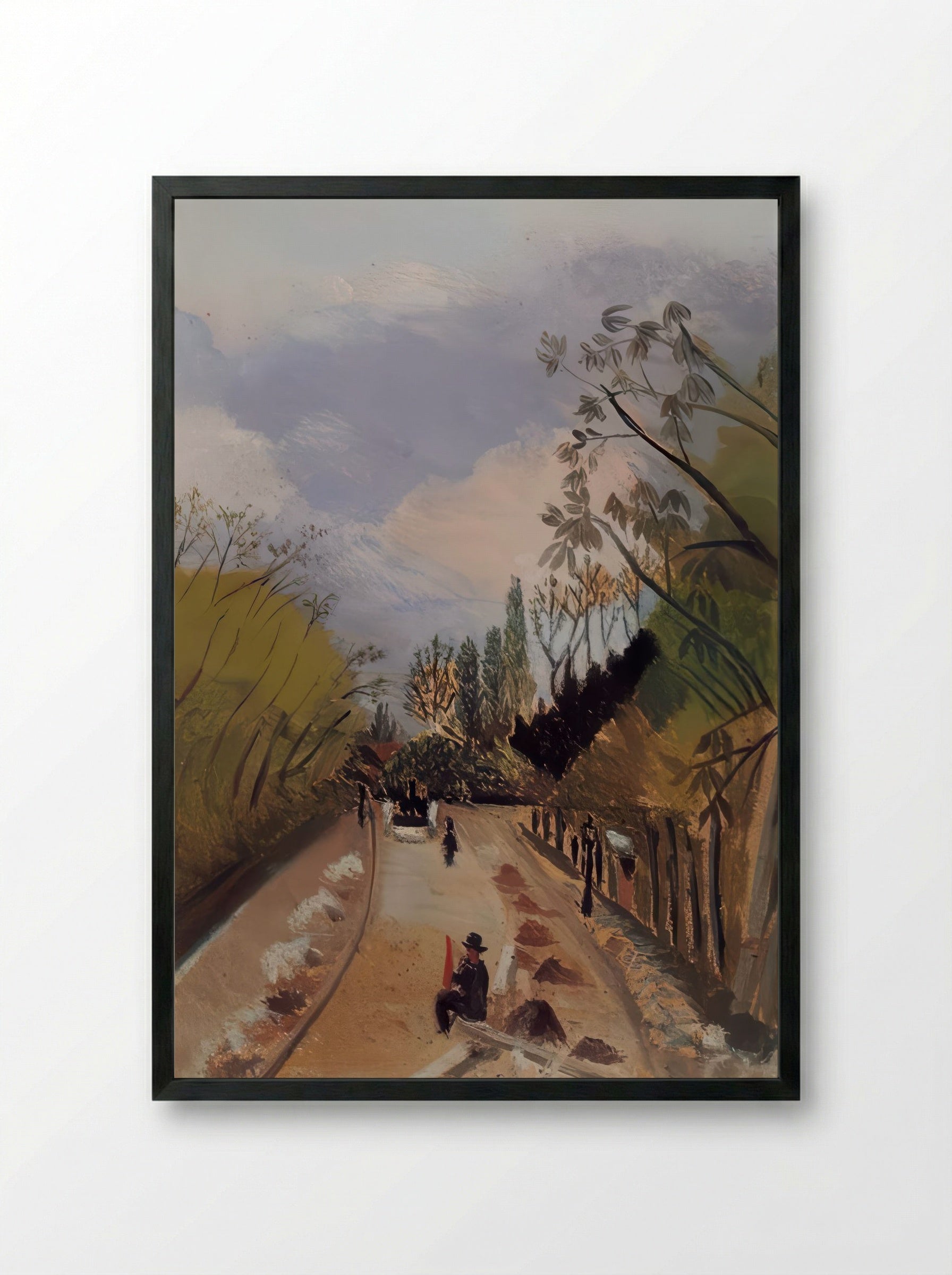 Avenue de l'Observatoire by Henri Rousseau – Paris Street Scene Art Print - Framed Print Black