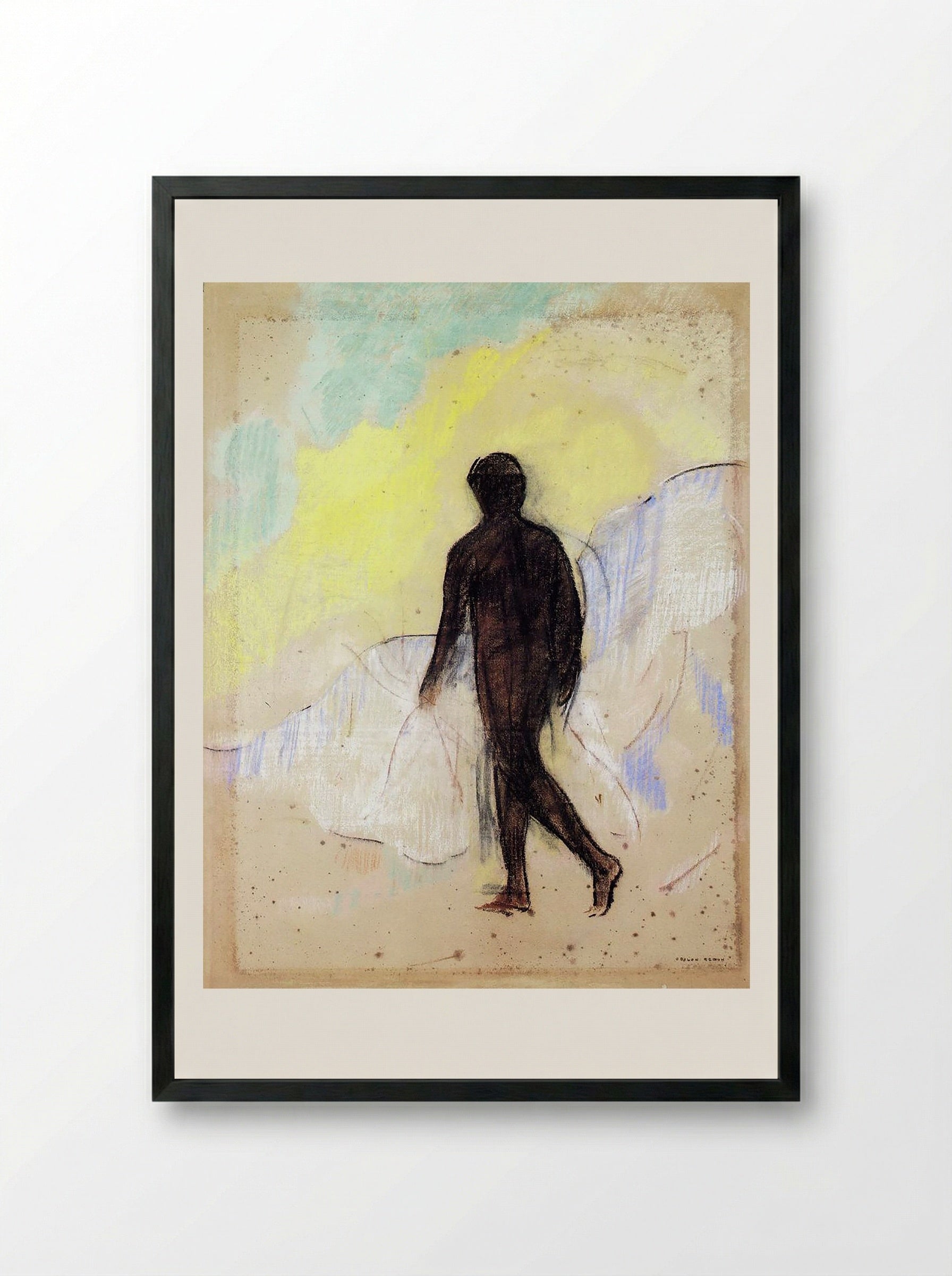 The Man - Odilon Redon - Framed Print Black