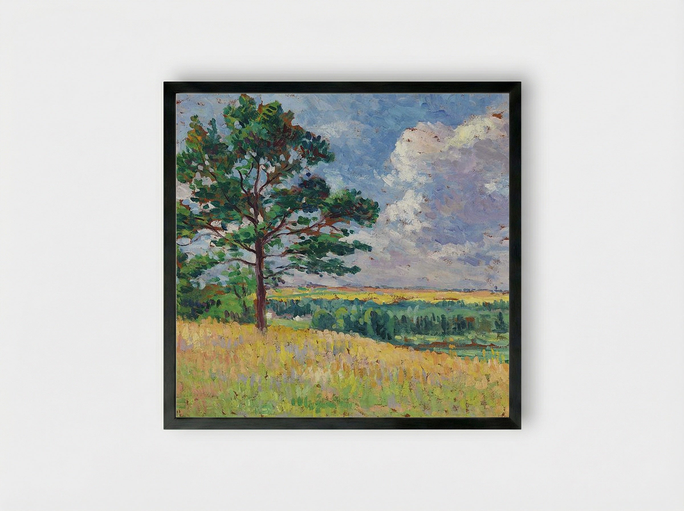 Paysage près de Méréville - Maximilien Luce - Framed Print Black
