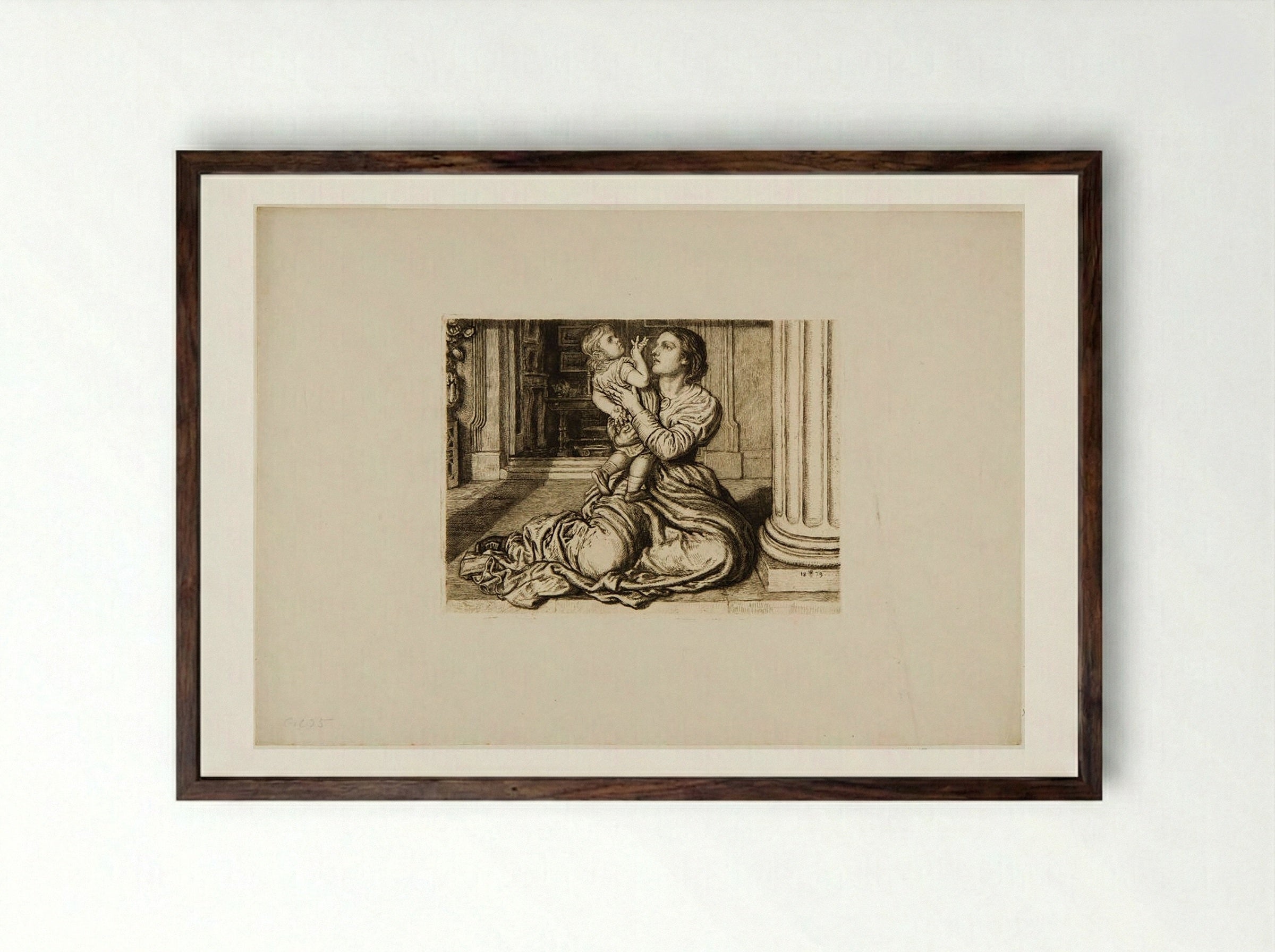 The Father's Leave-Taking - William Holman Hunt - Framed Print Dark Wood