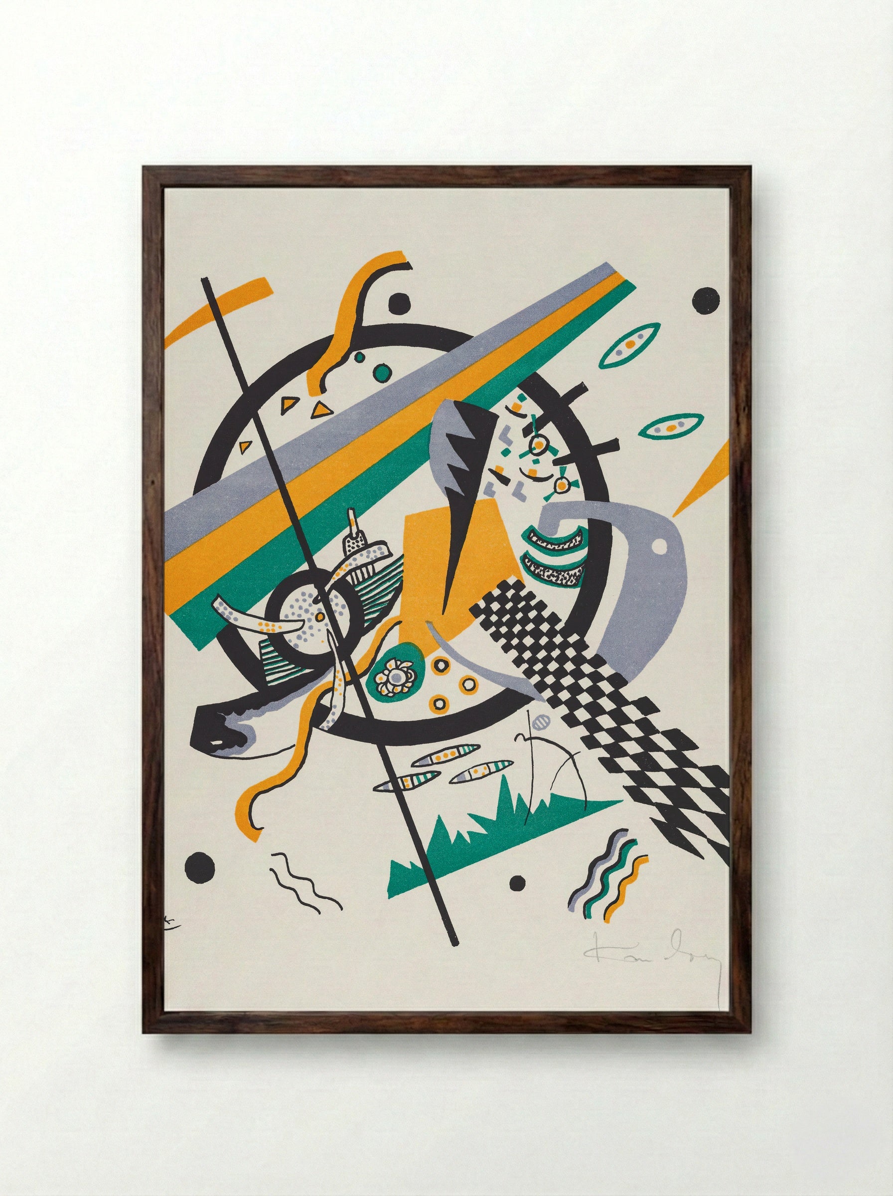 Kleine Welten IV (Small Worlds IV) - Wassily Kandinsky - Framed Print Dark Wood