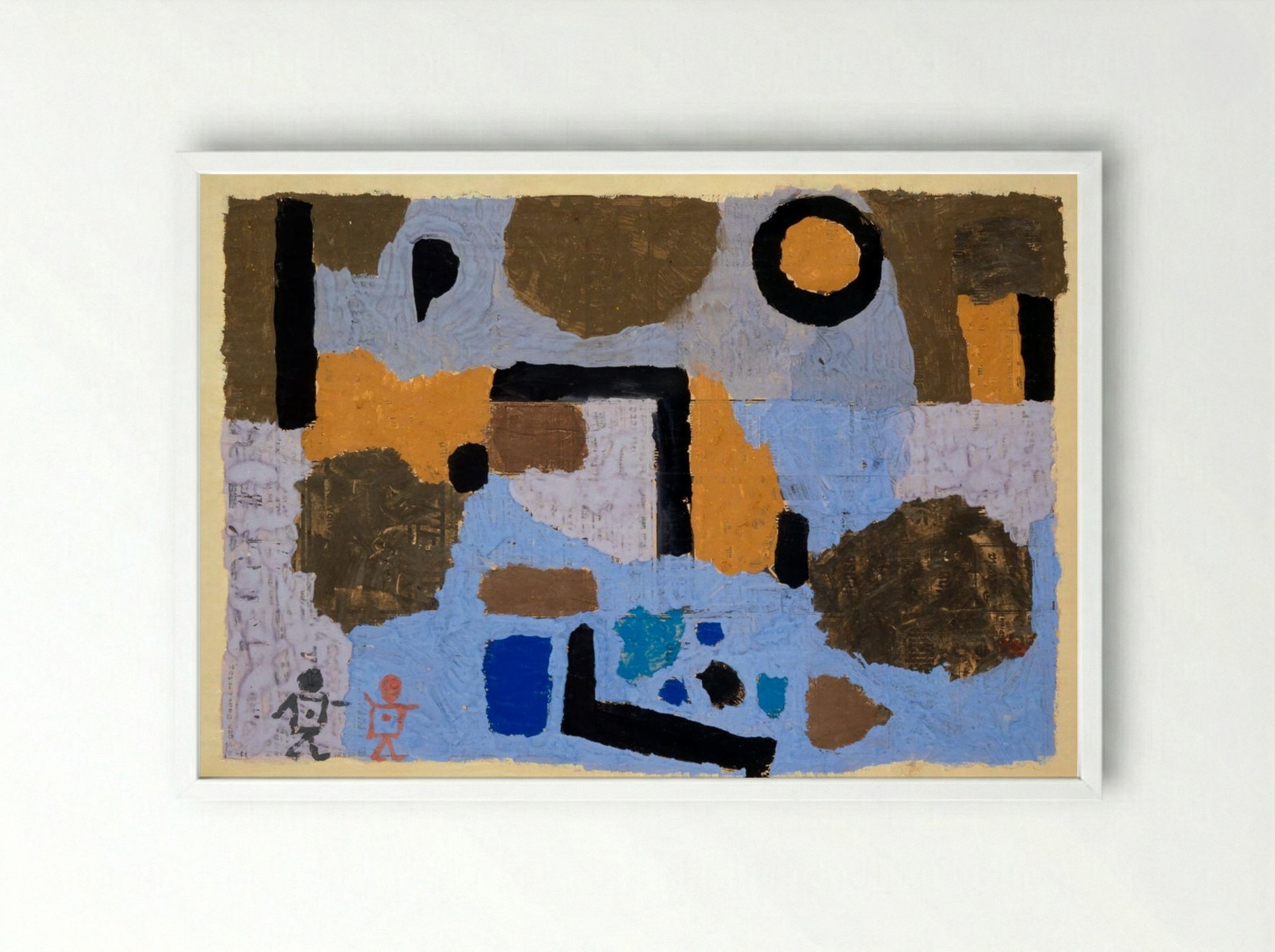 With the Two Lost Ones - Paul Klee - Framed Print White