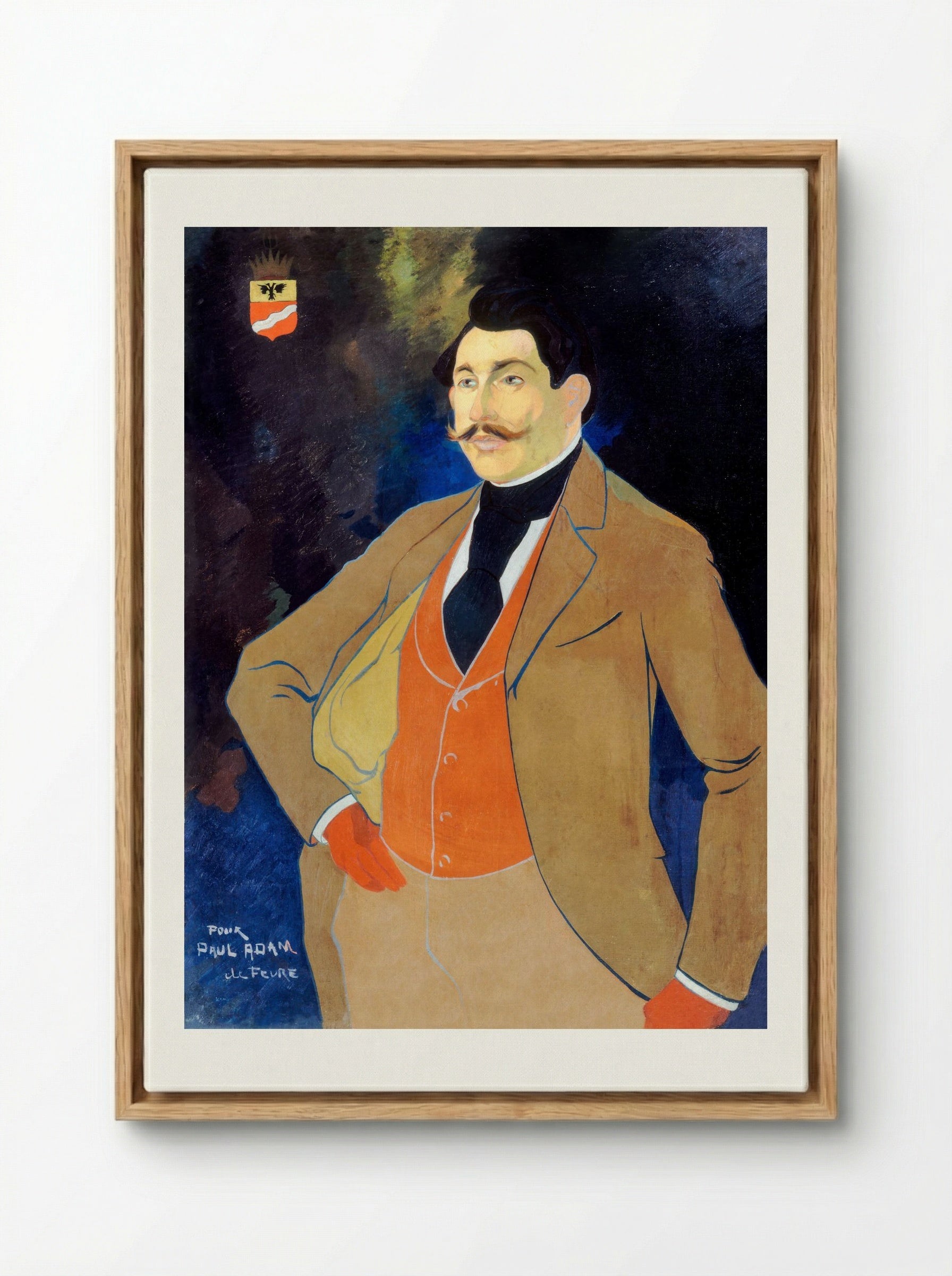 Portrait of Paul Adam - Georges de Feure - Framed Canvas Wood