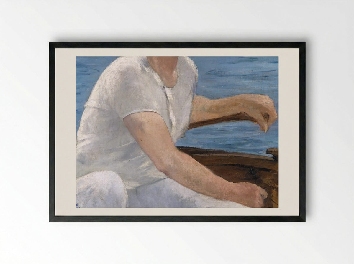 Boating - Édouard Manet - Framed Print Black
