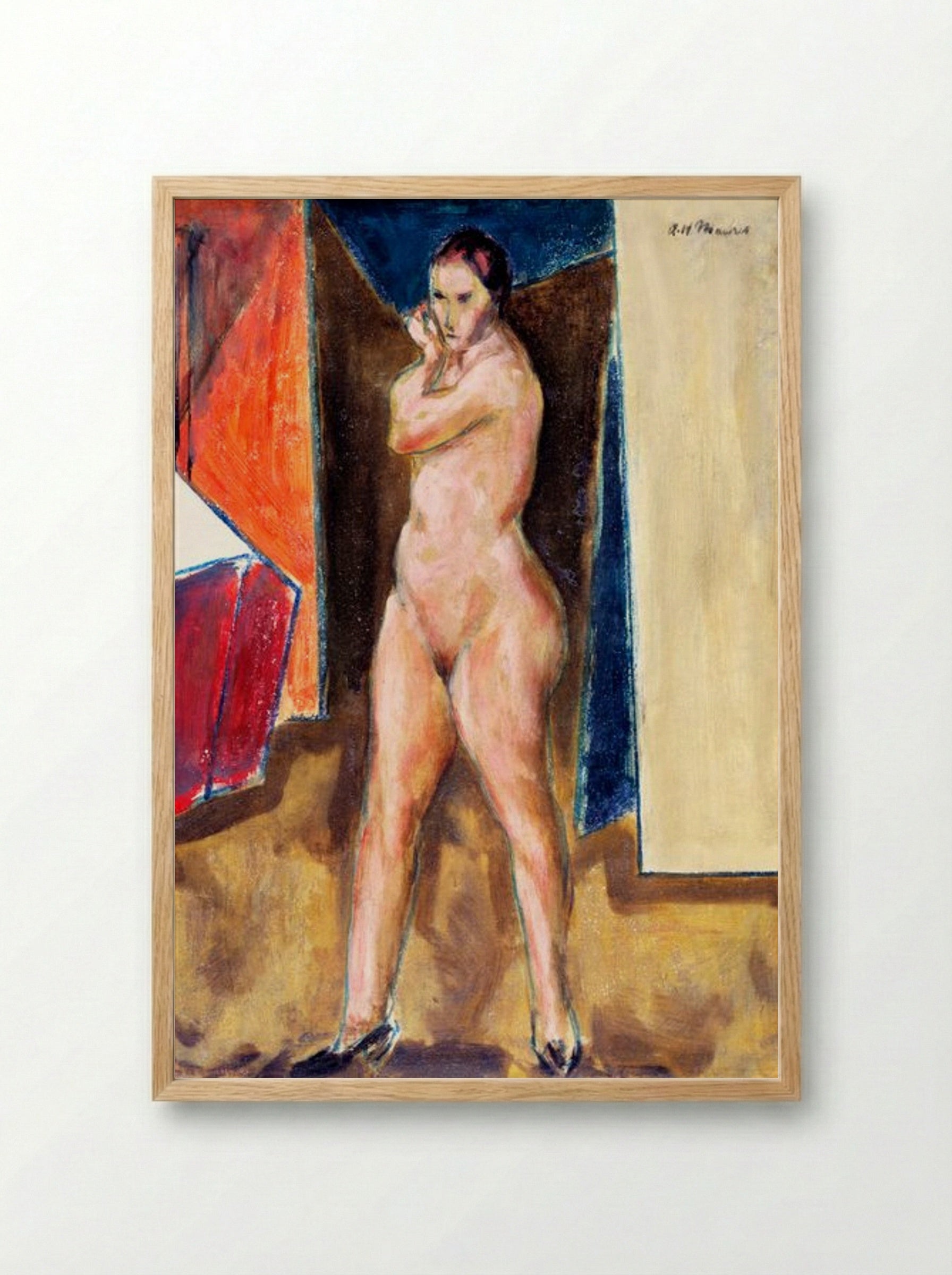 Nude (Standing Figure) - Alfred Henry Maurer - Framed Print Wood