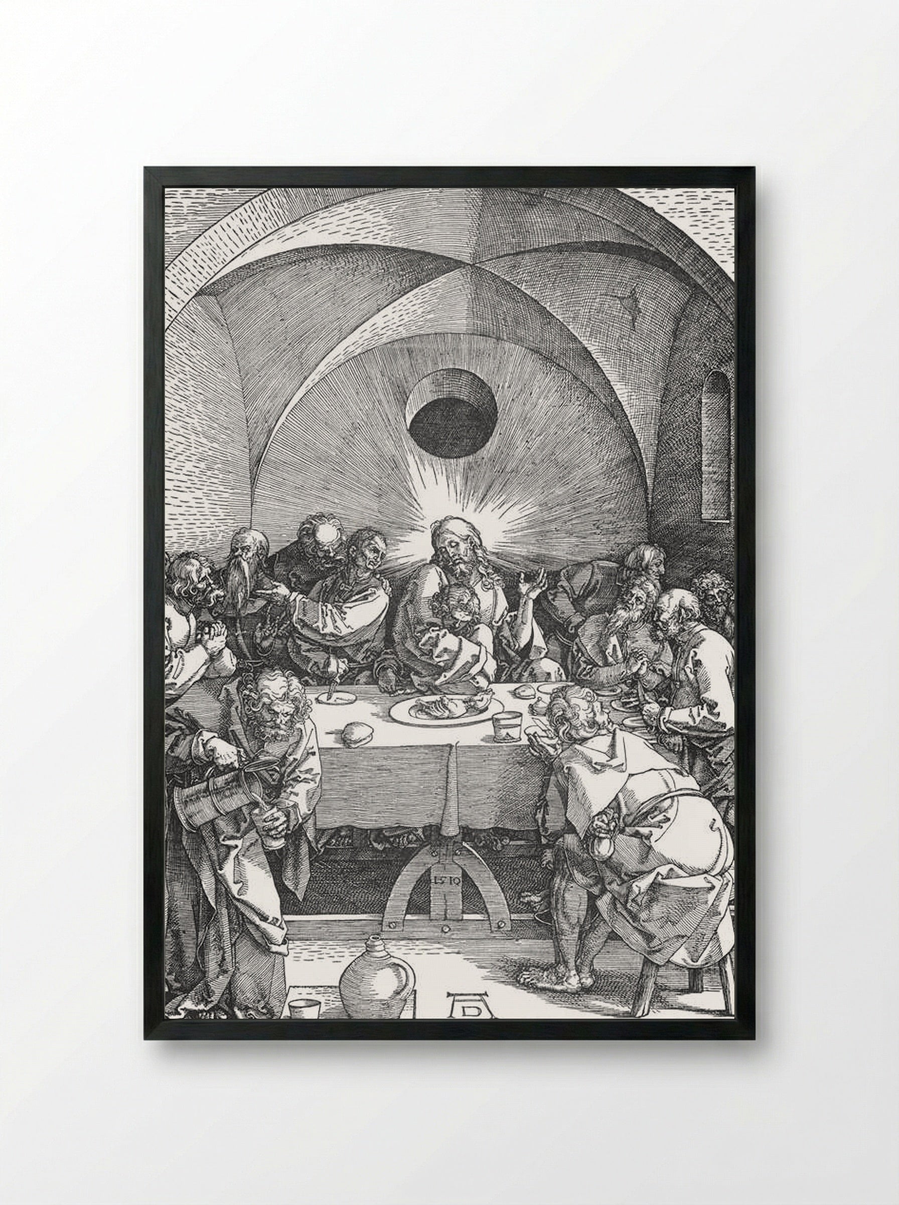 The Last Supper - Albrecht Dürer - Framed Print Black