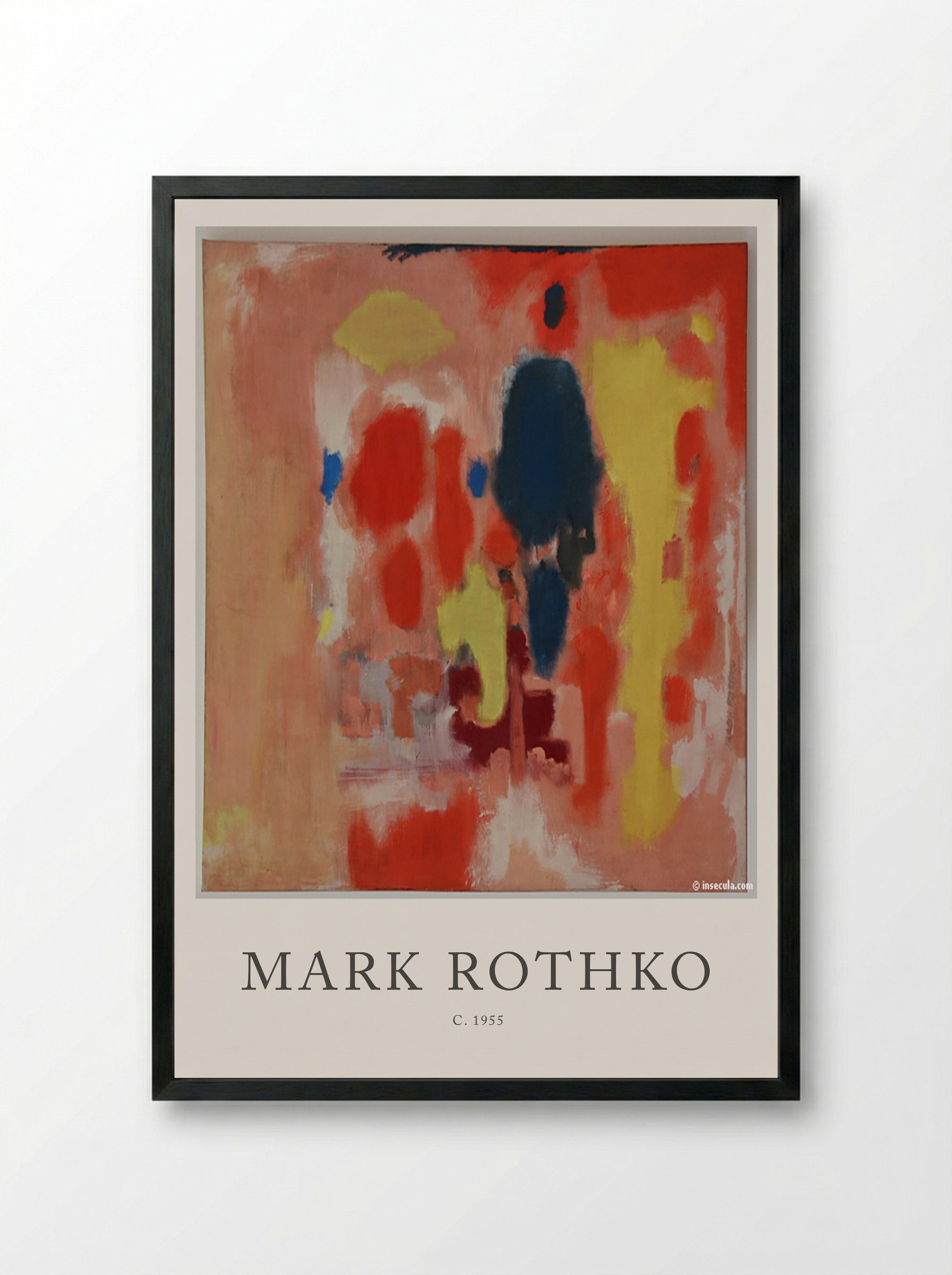 Untitled (Colour Field Painting) - Mark Rothko - Framed Print Black