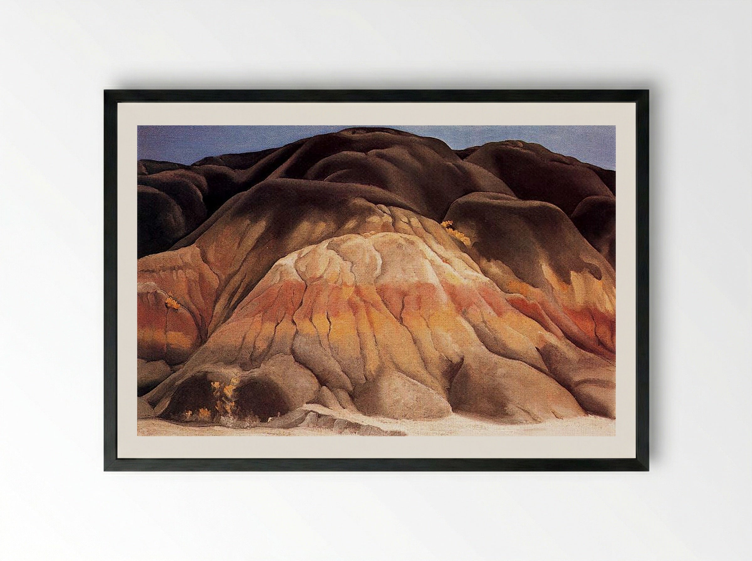 Grey Hills - Georgia O'Keeffe - Framed Print Black