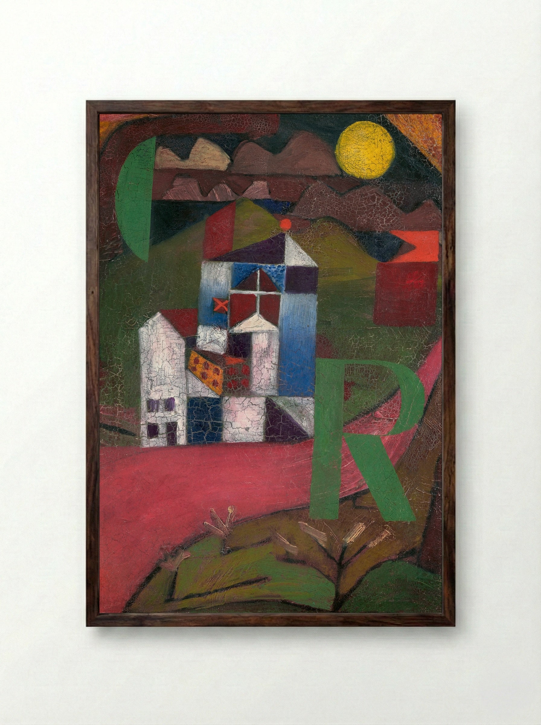 Villa R - Paul Klee - Framed Print Dark Wood