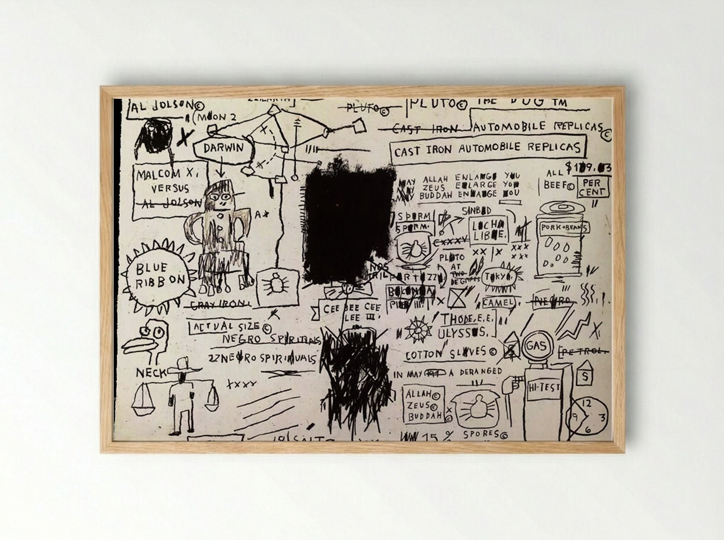 Replicas - Jean-Michel Basquiat - Framed Print Wood