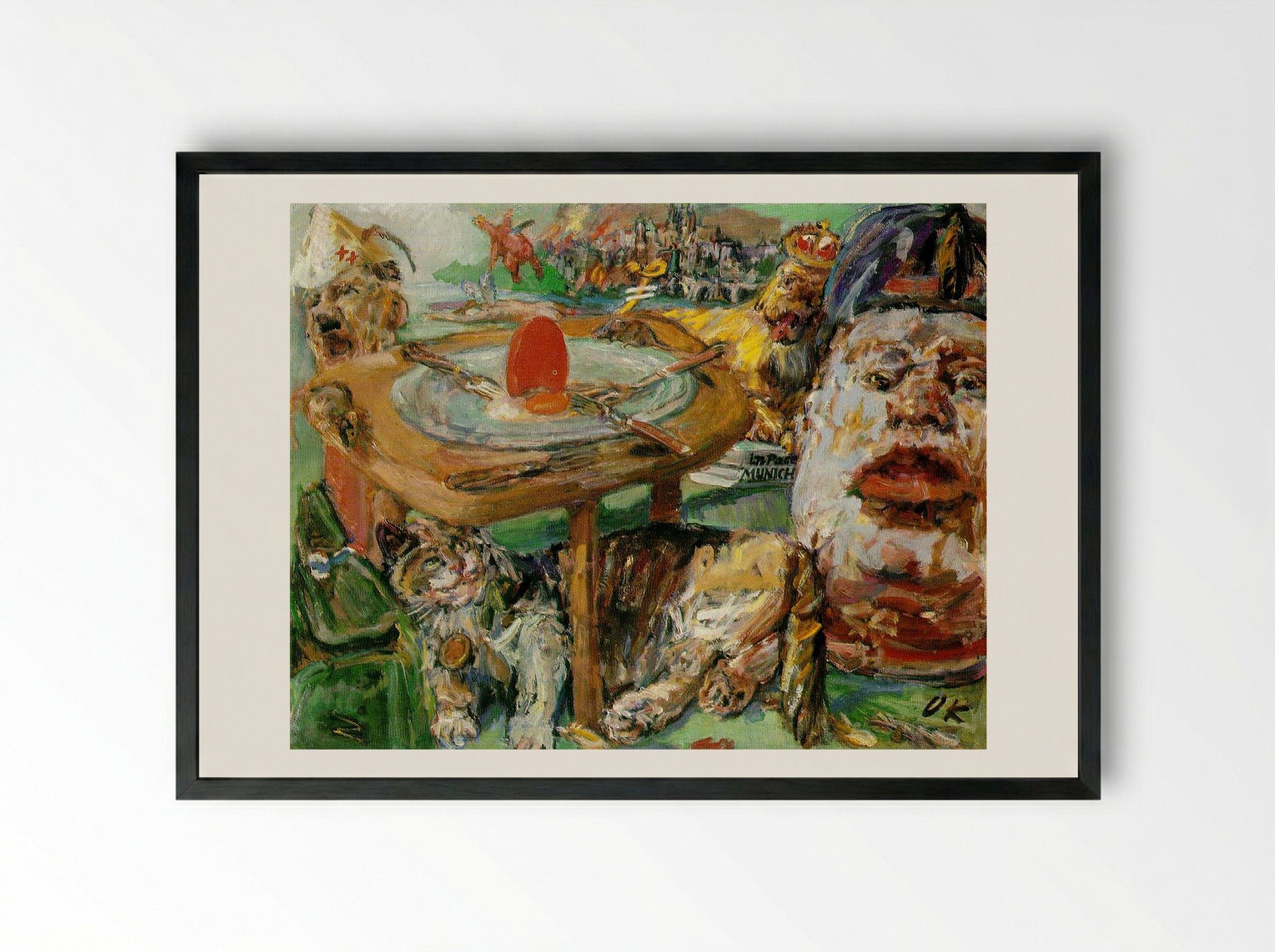 The Red Egg - Oskar Kokoschka - Framed Print Black