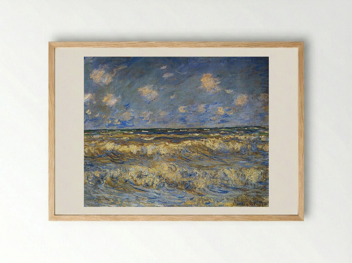 Rough Sea - Henri Moret - Framed Print Wood