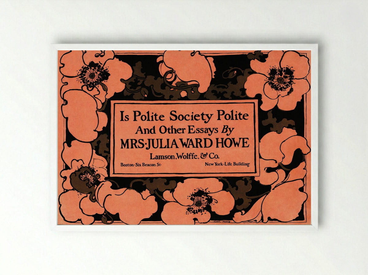 Is Polite Society Polite (Book Cover Design) - Ethel Reed - Framed Print White