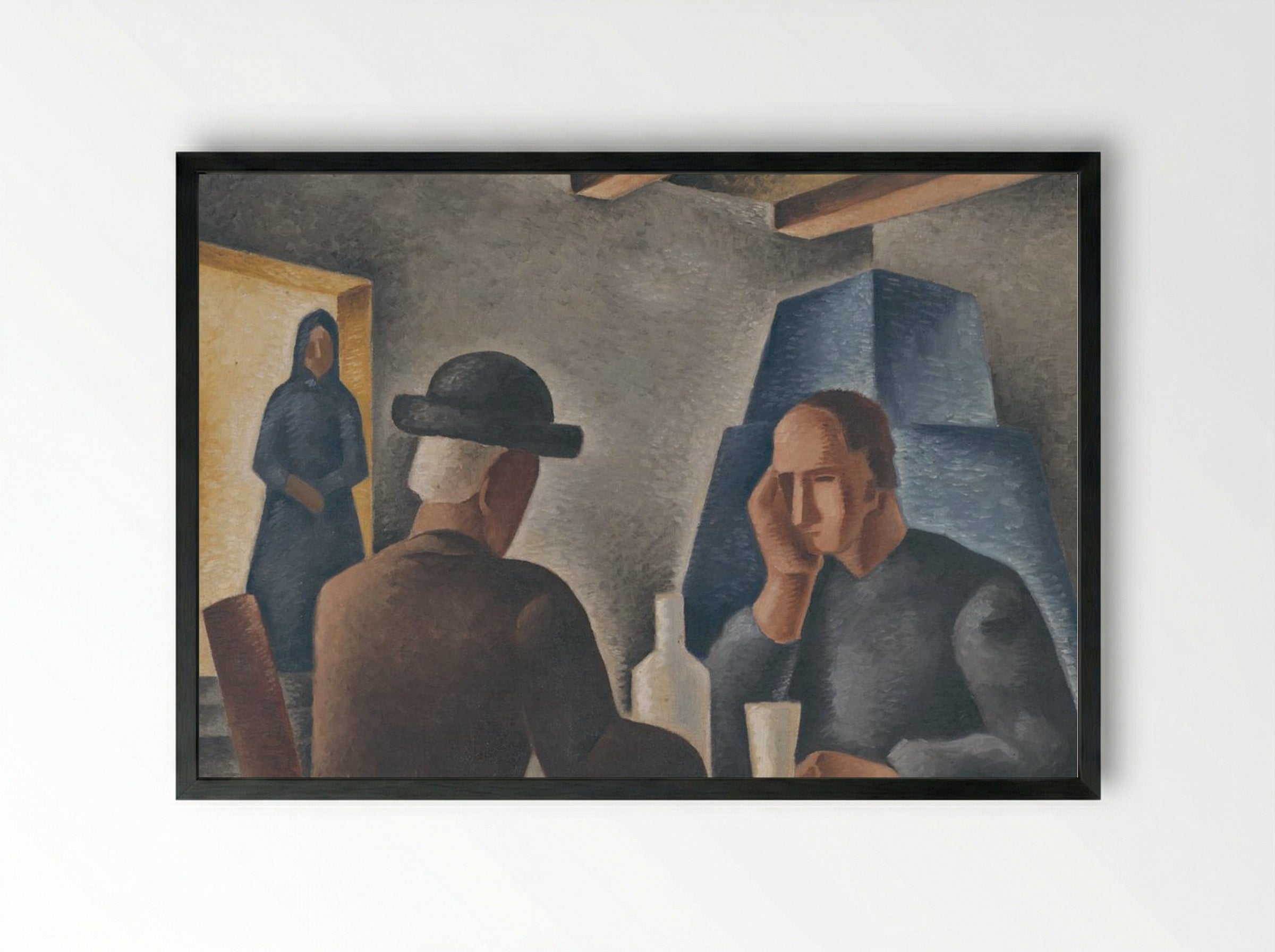 In an Inn - Mikuláš Galanda - Framed Print Black