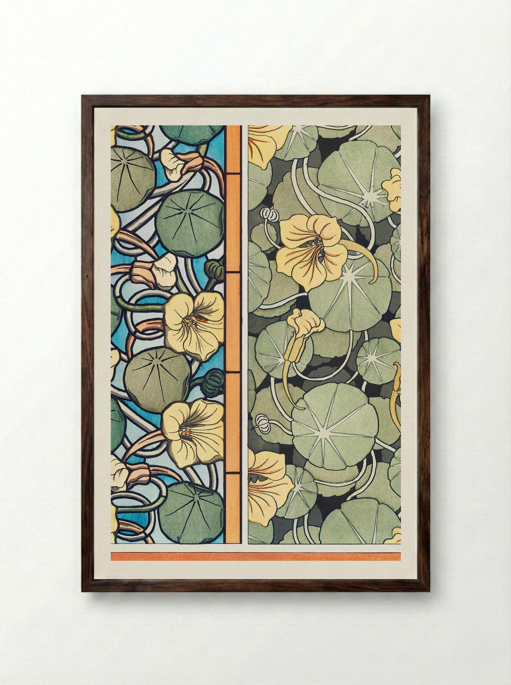 Capucine, from La Plante et ses Applications ornementales - Maurice Pillard Verneuil - Framed Print Dark Wood