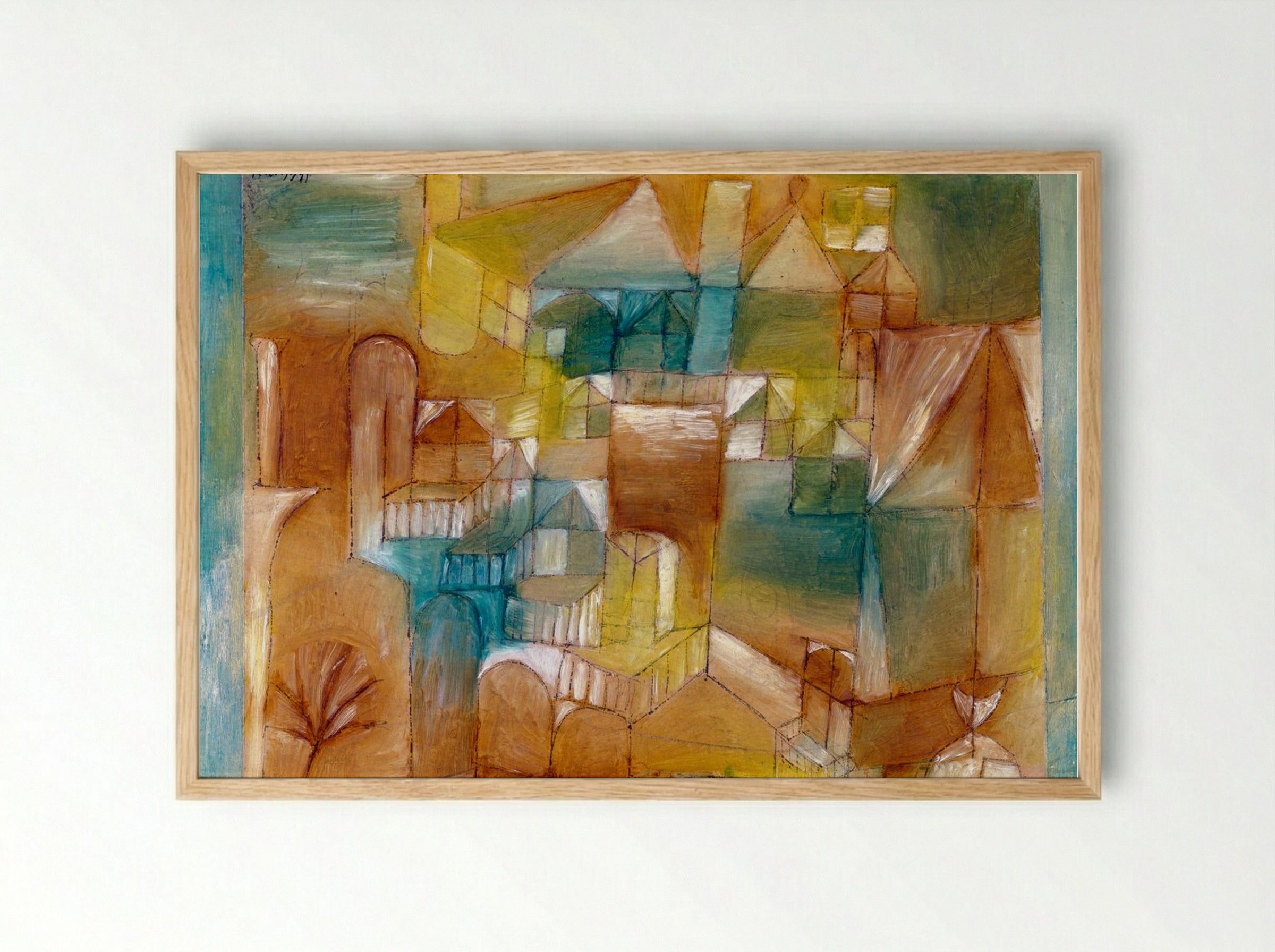 Fassade (Brown-Green) - Paul Klee - Framed Print Wood