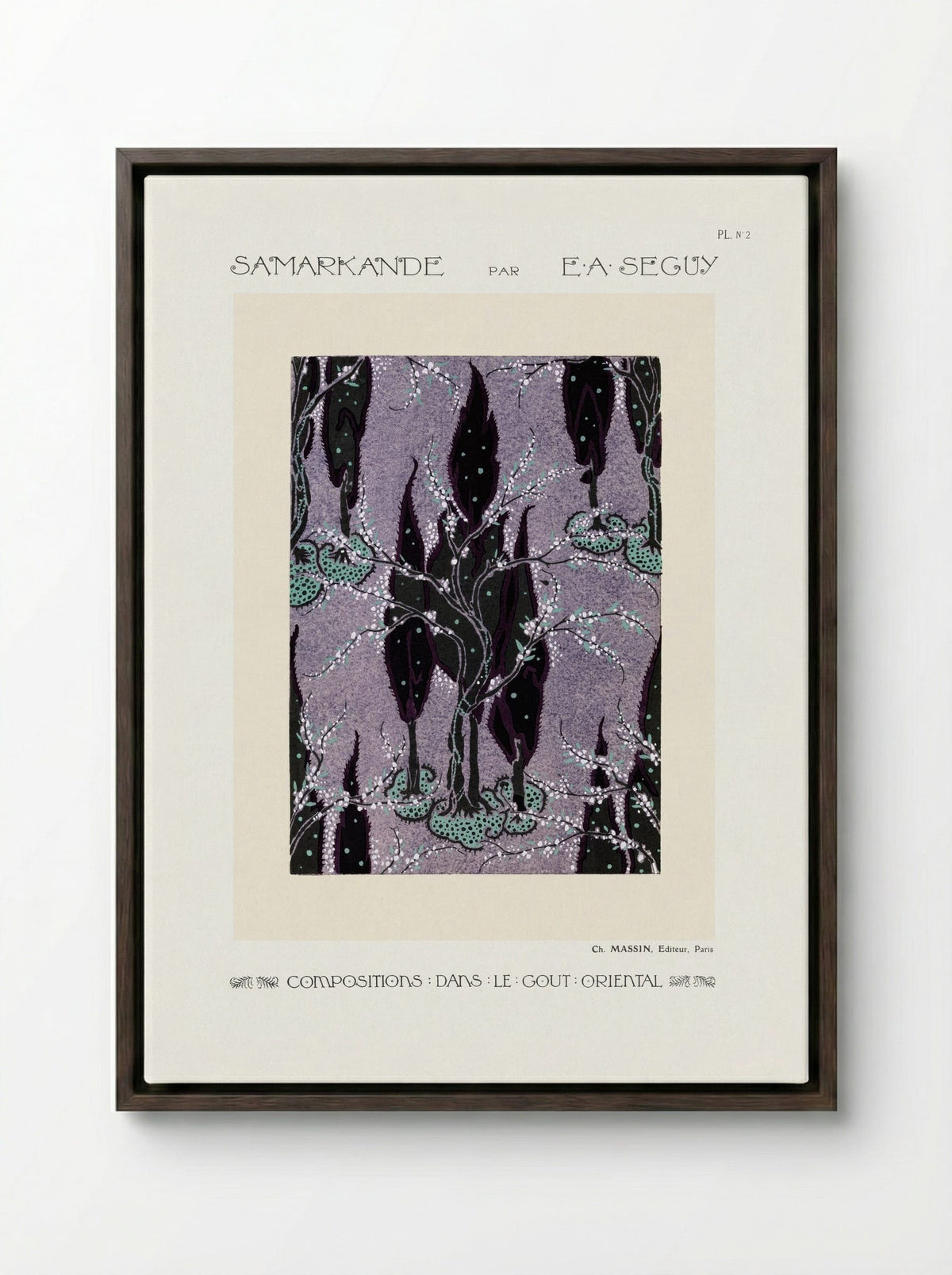 Samarkande, Plate No. 2 (Oriental Composition) - Émile-Allain Séguy - Framed Canvas Dark Wood