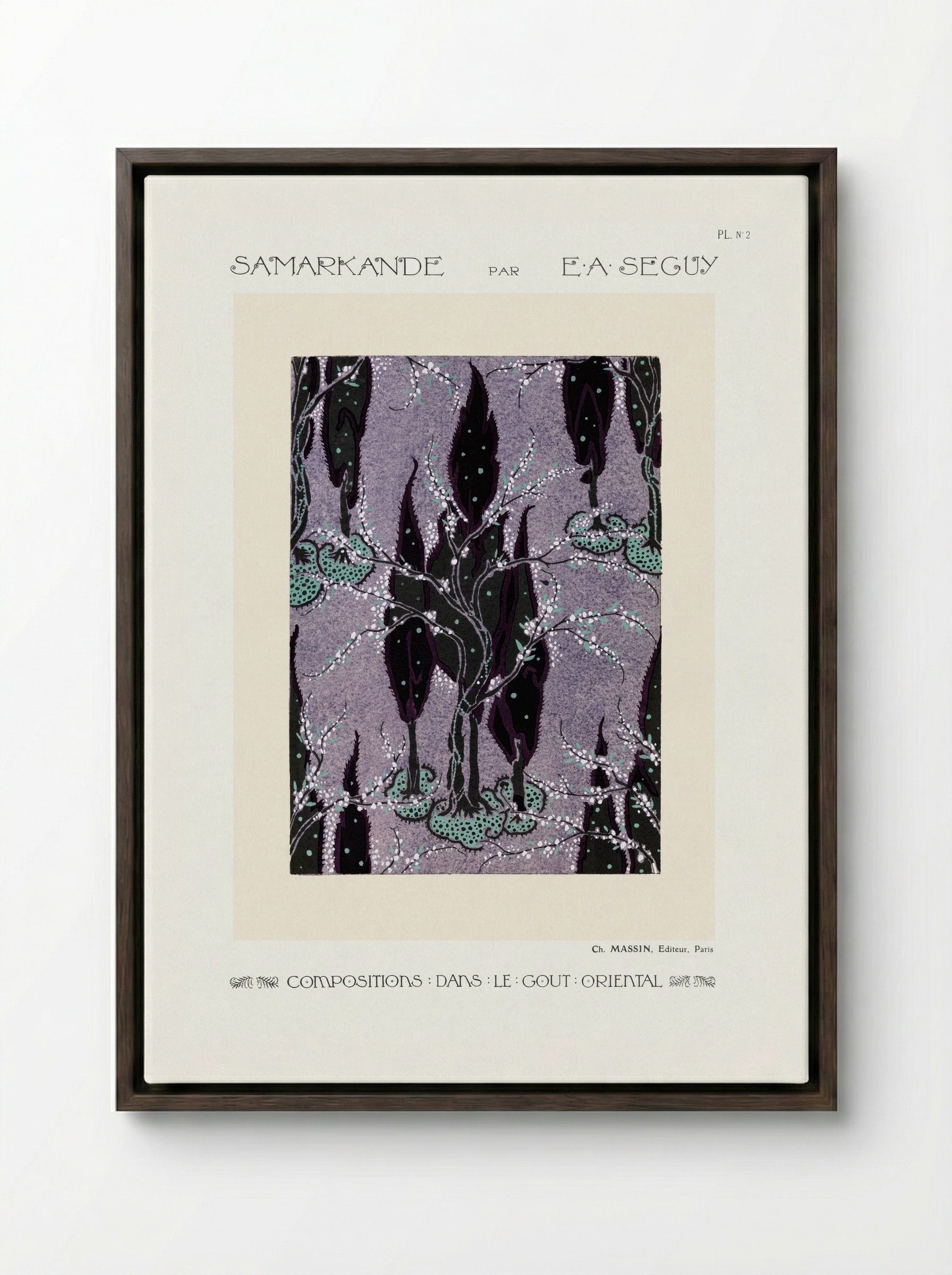 Samarkande, Plate No. 2 (Oriental Composition) - Émile-Allain Séguy - Framed Canvas Dark Wood