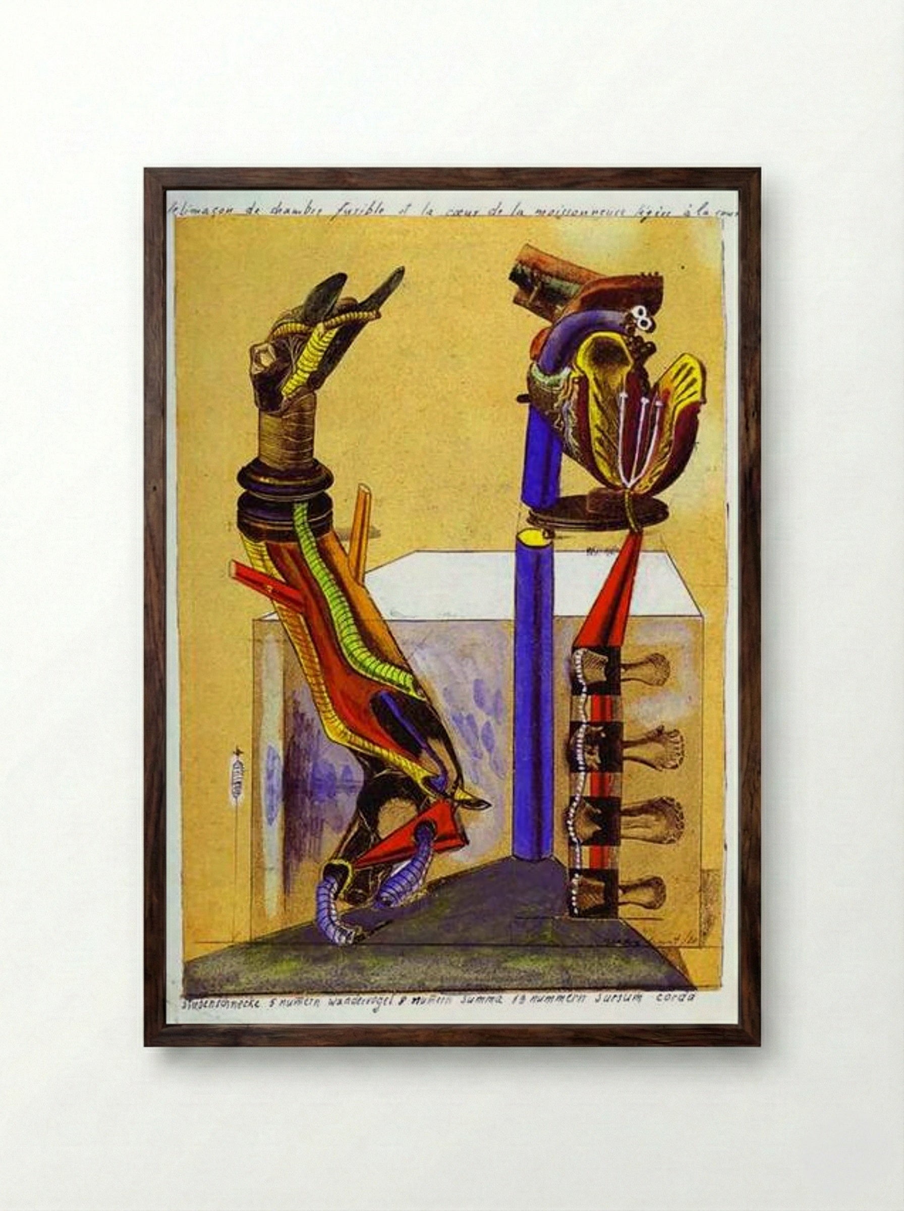 The Slug Room - Max Ernst - Framed Print Dark Wood