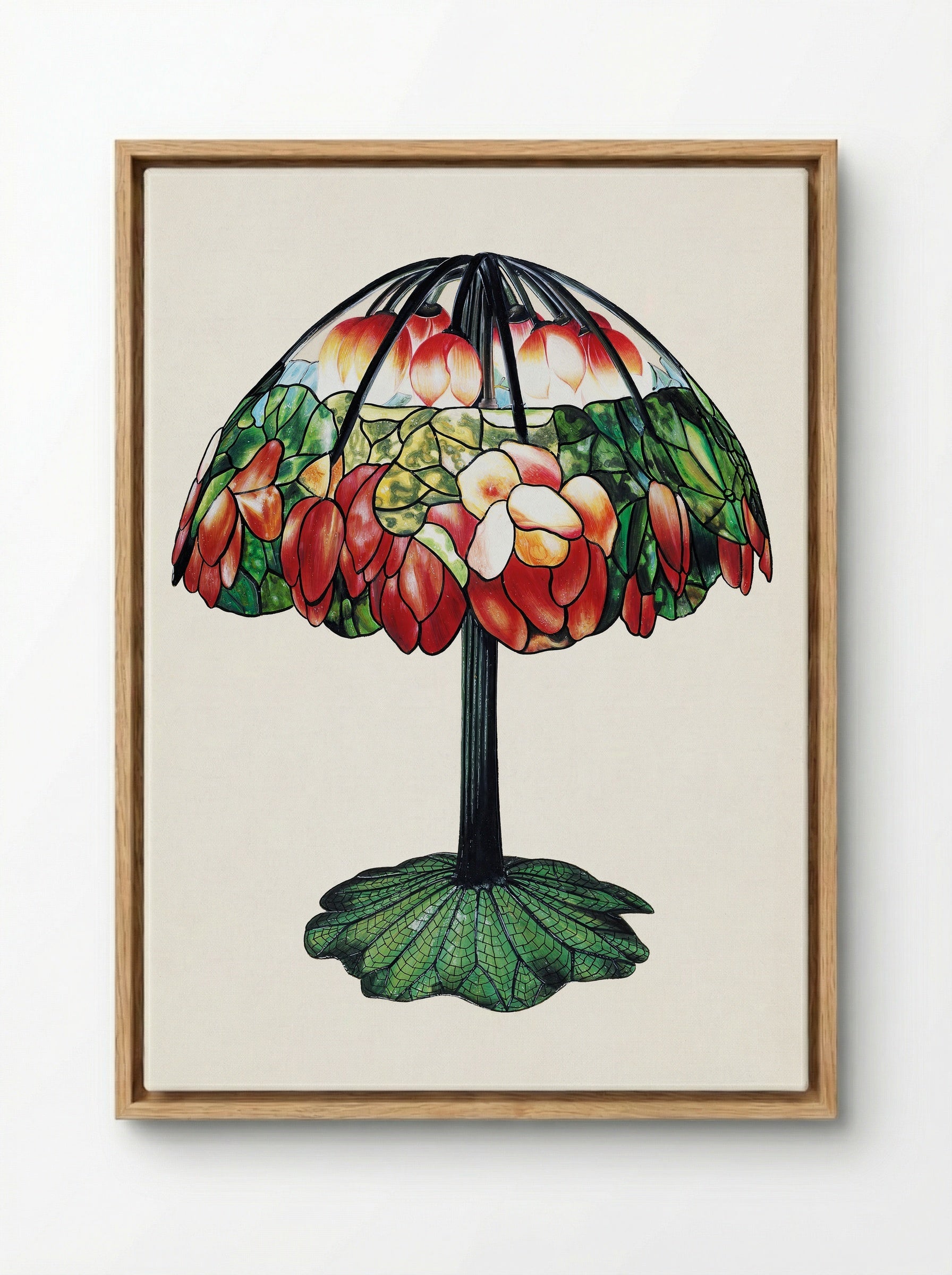 Design for a Lamp - Louis Comfort Tiffany - Framed Canvas Wood