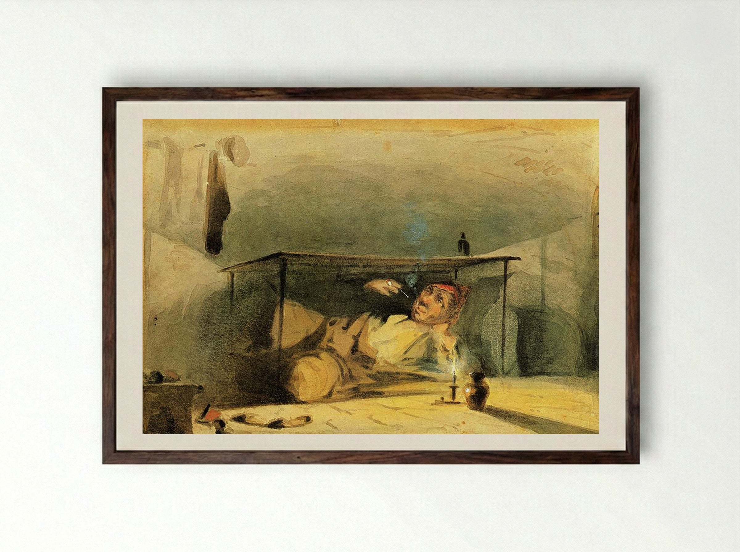 The Cobbler - Fine Art Print - Framed Print Dark Wood