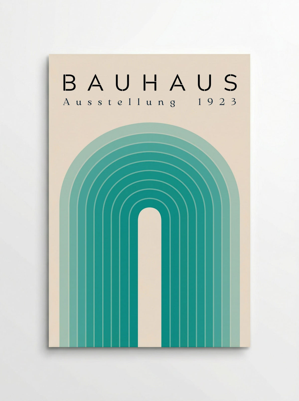 Bauhaus Teal Arch – 1923 Exhibition Poster - Poster