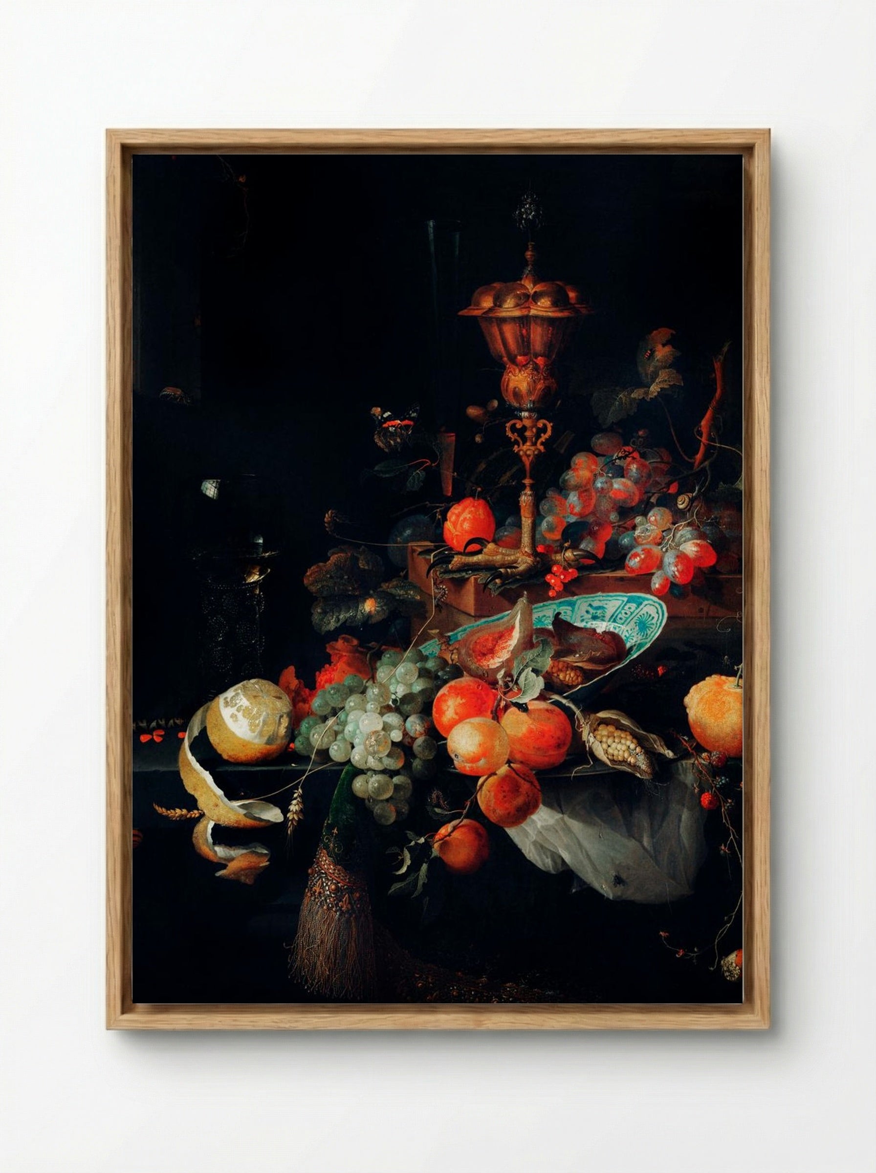 Fruits - Abraham Mignon - Framed Canvas Wood