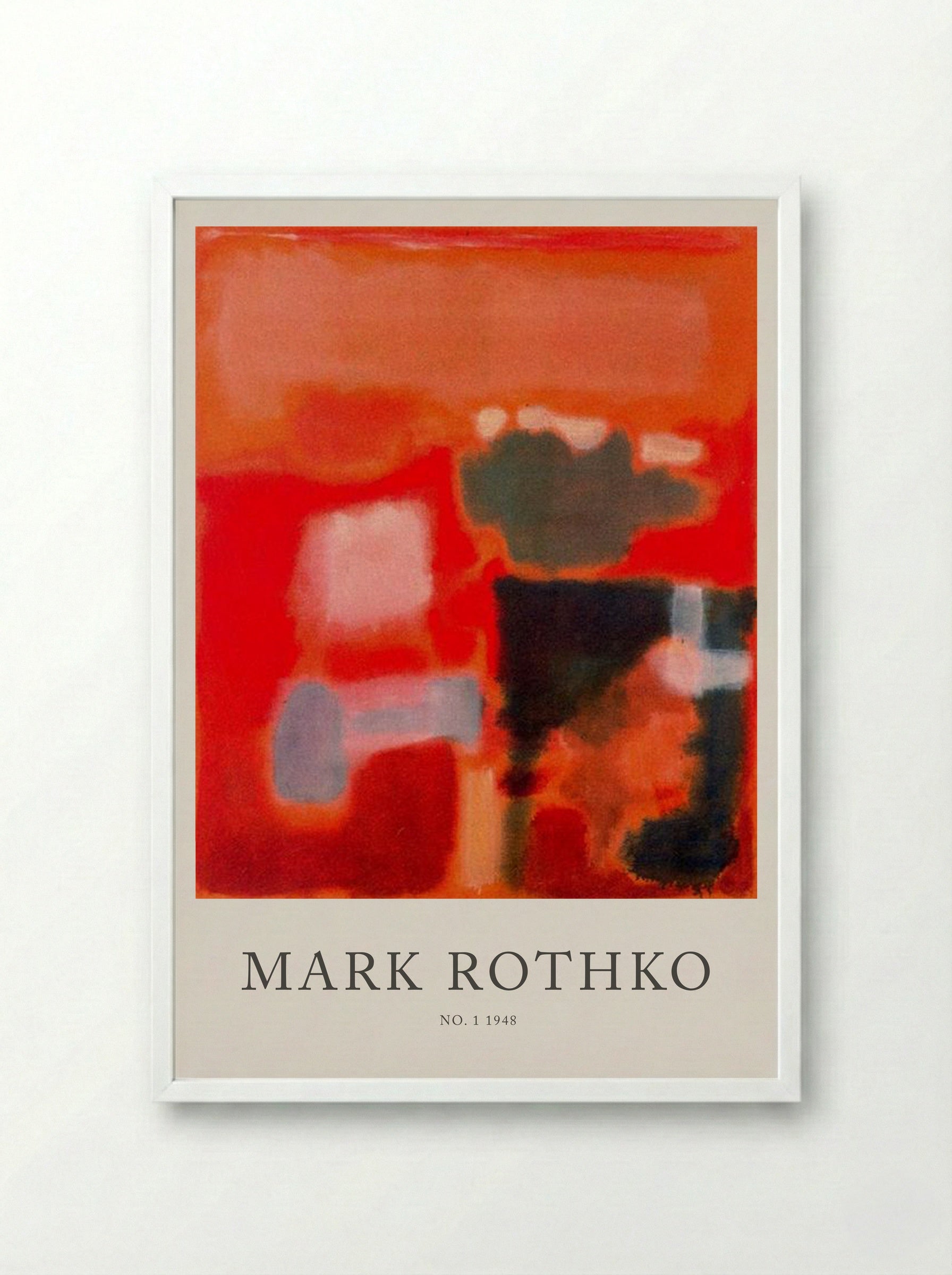 No. 1 - Mark Rothko - Framed Print White
