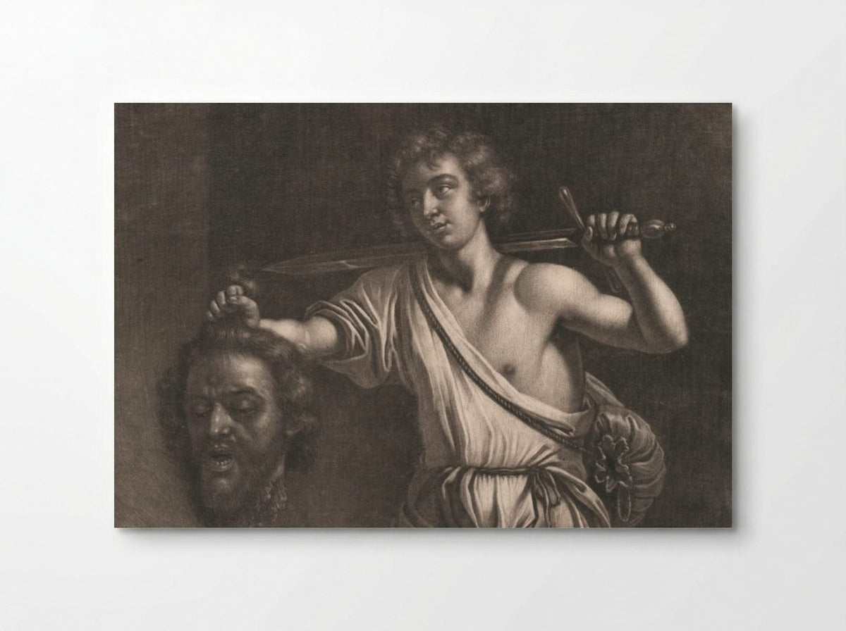 David with the Head of Goliath - Wallerant Vaillant - Poster