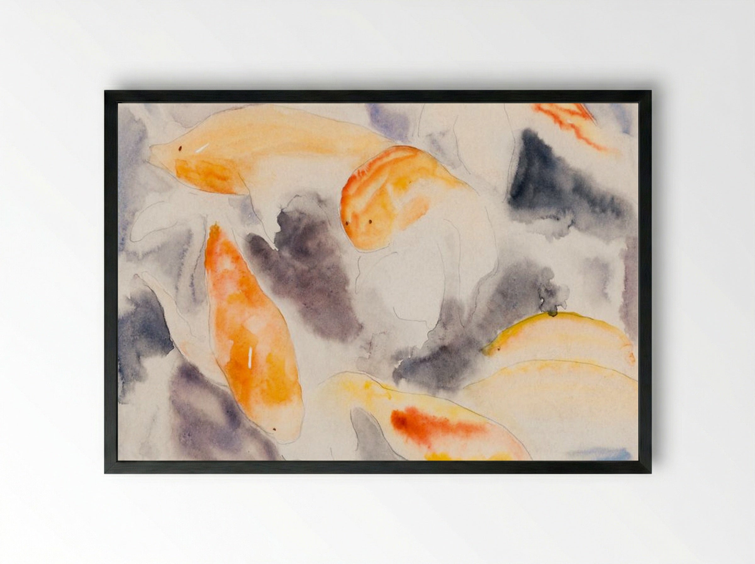 Fish Series, No. 4 - Charles Demuth - Framed Print Black