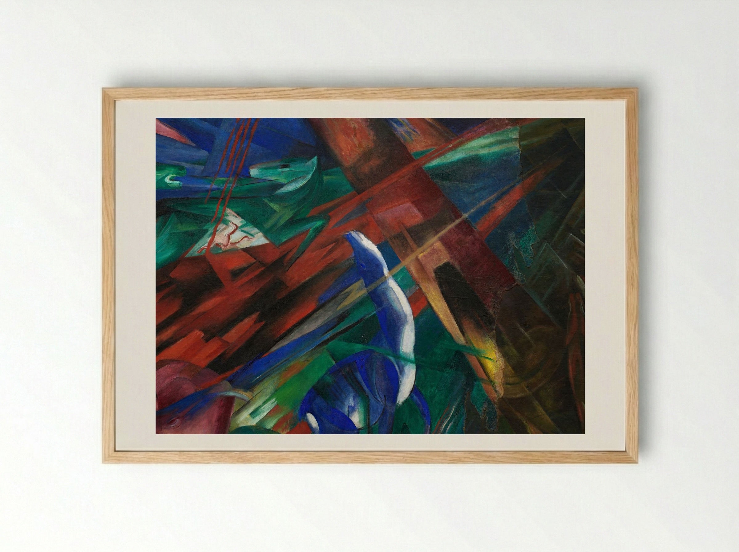 Animal Destinies - Franz Marc - Framed Print Wood