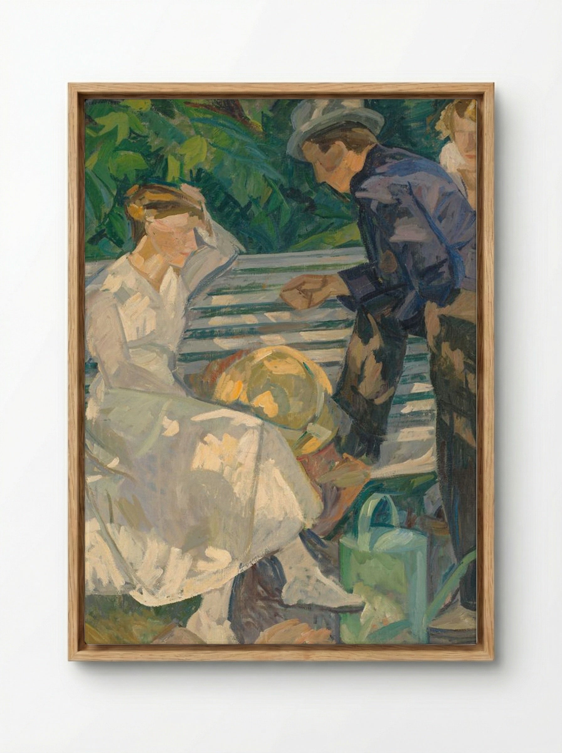 In the Priest's Garden. Christians - Edvard Weie - Framed Canvas Wood