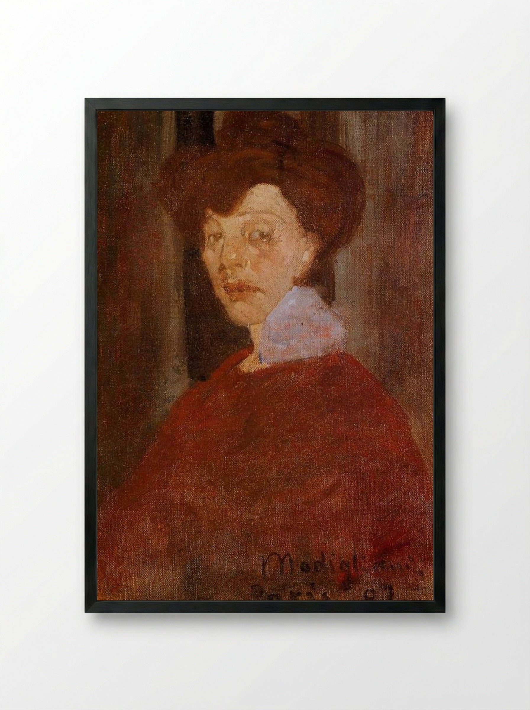 Portrait of a Woman - Berthe Morisot - Framed Print Black