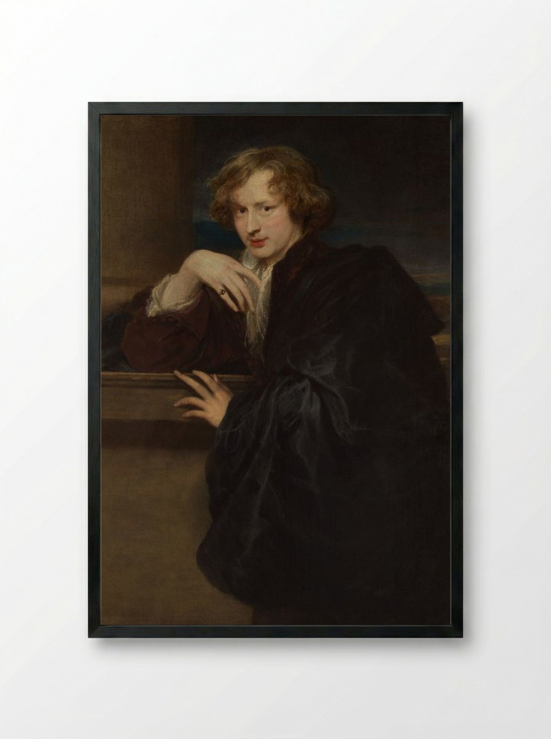 Self-Portrait - Anthony van Dyck - Framed Print Black