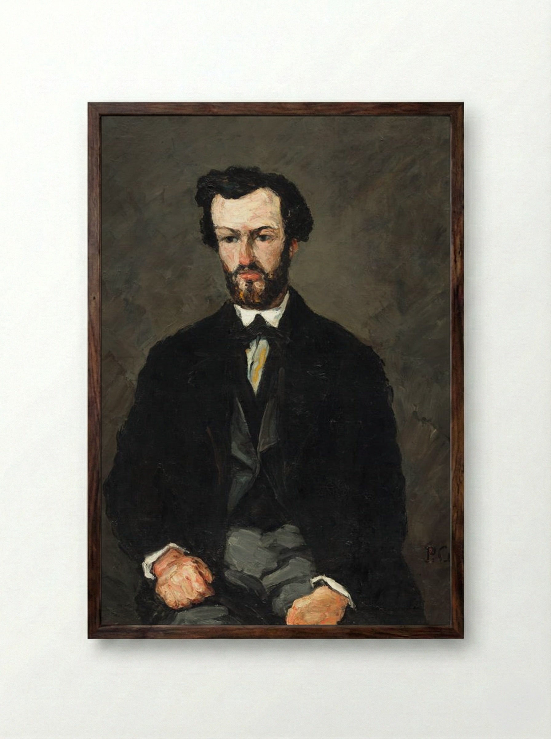 Antony Valabrègue - Paul Cézanne - Framed Print Dark Wood