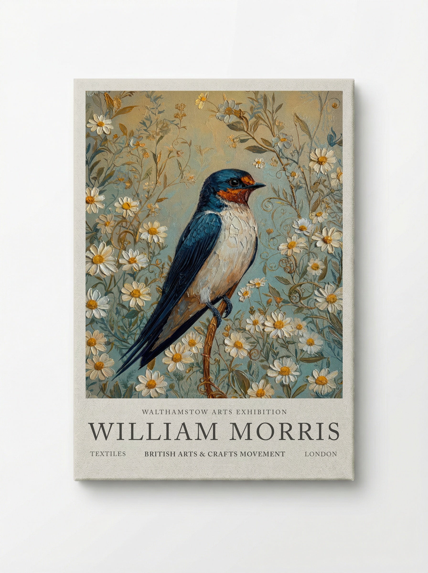 Barn Swallow Symphony - William Morris - Canvas