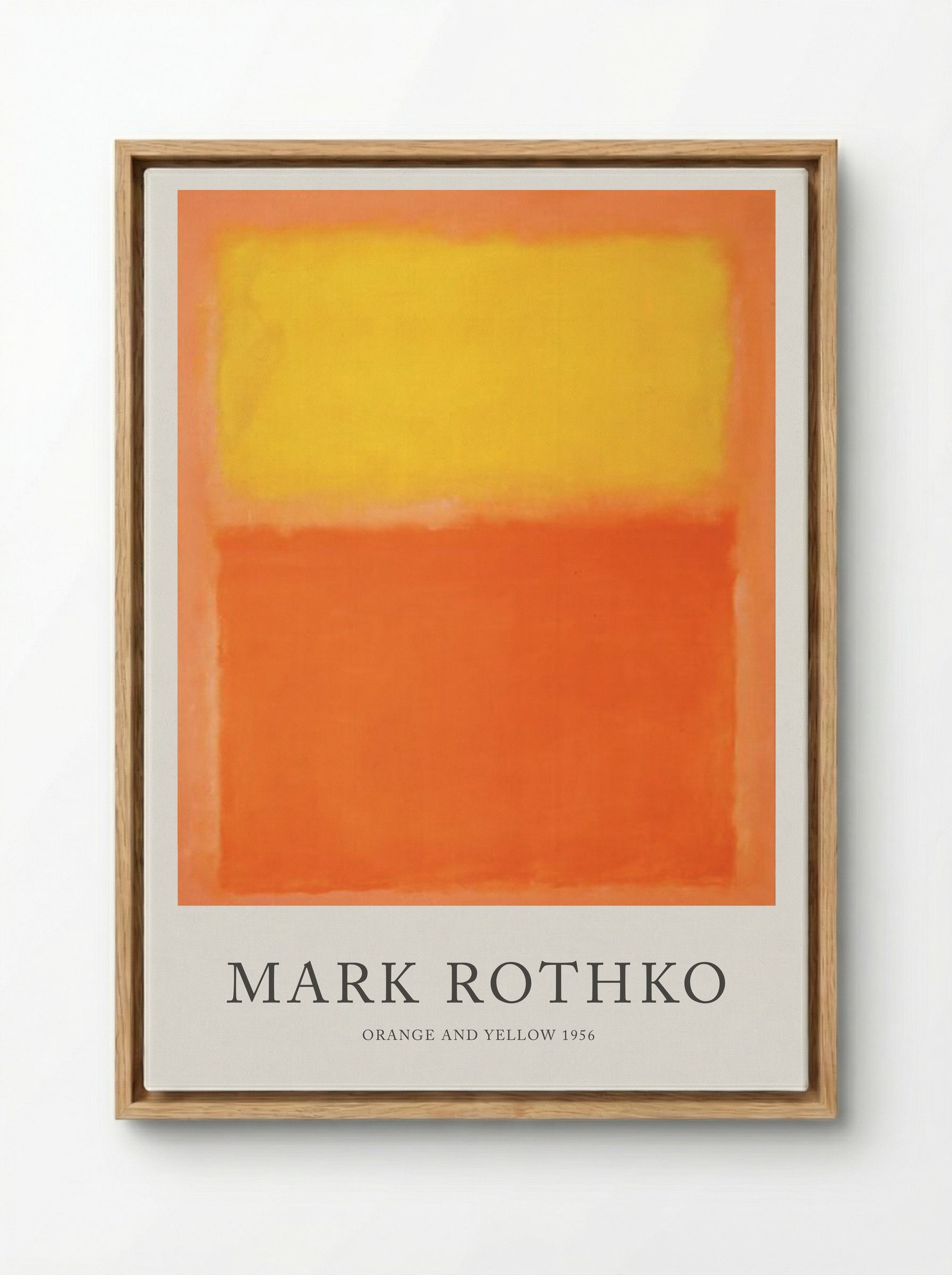 Orange and Yellow - Mark Rothko - Framed Canvas Wood