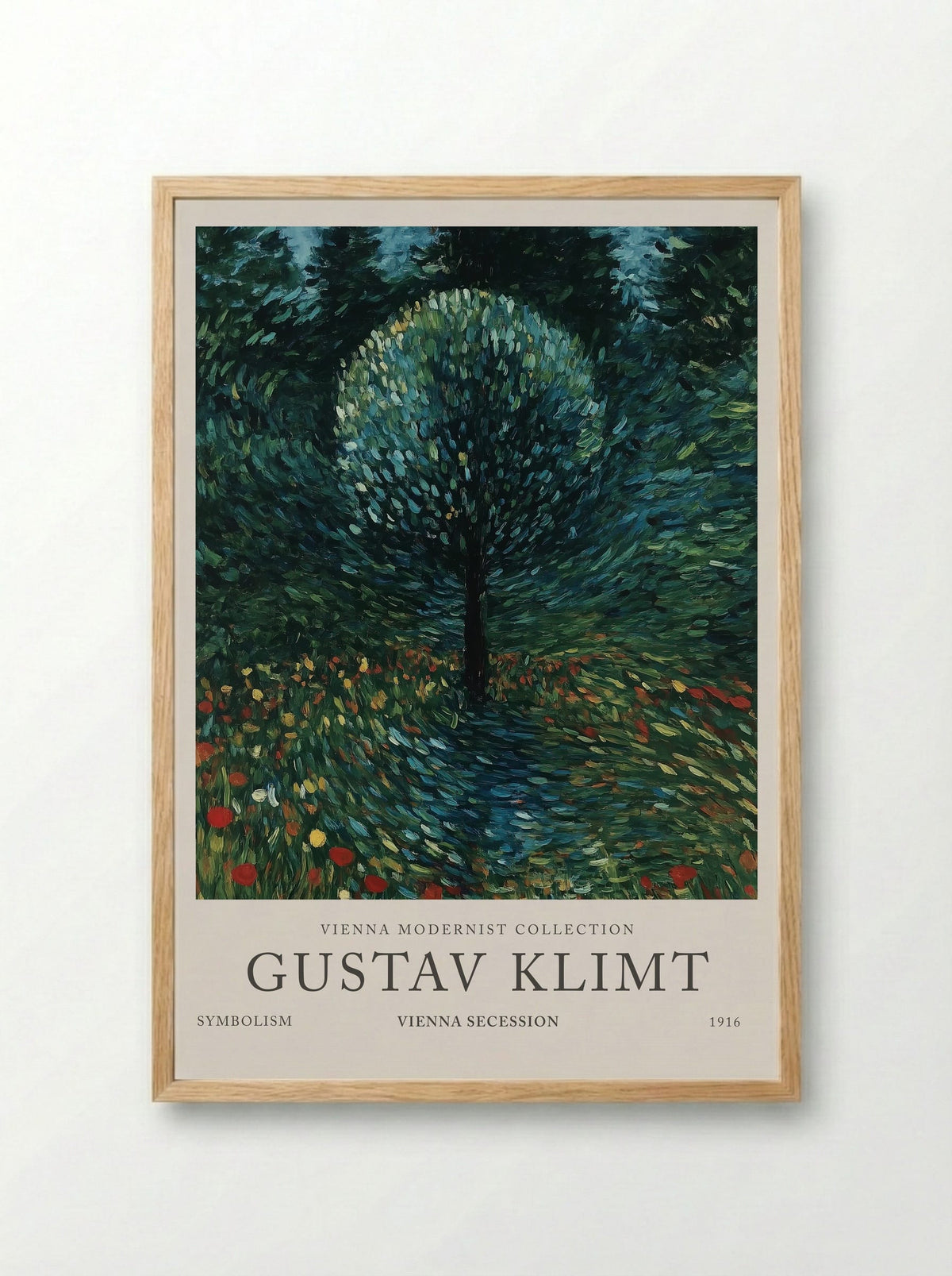 Orchard Tree in Bloom - Gustav Klimt - Framed Print Wood