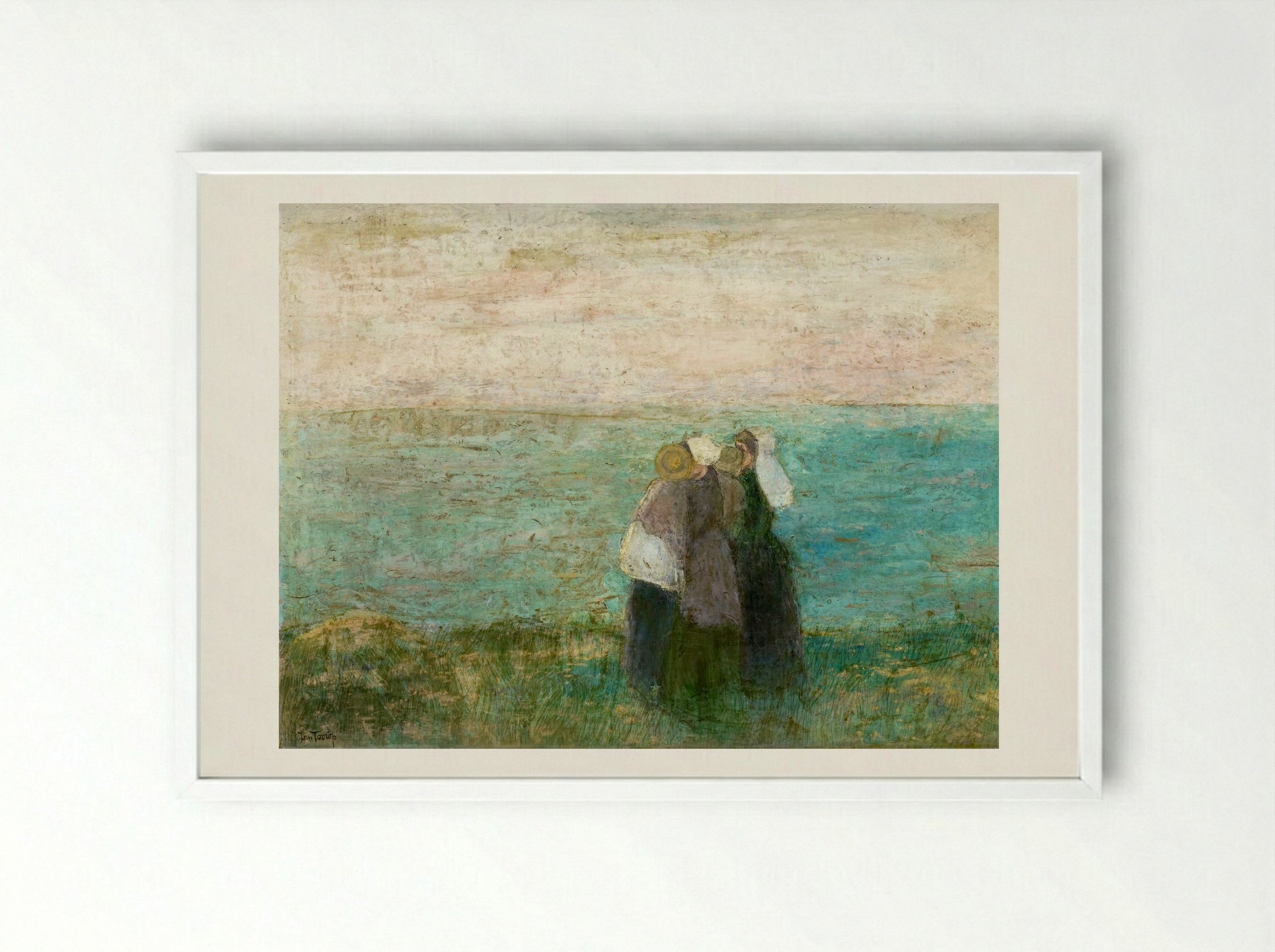 Women by the Sea - Jan Toorop - Framed Print White