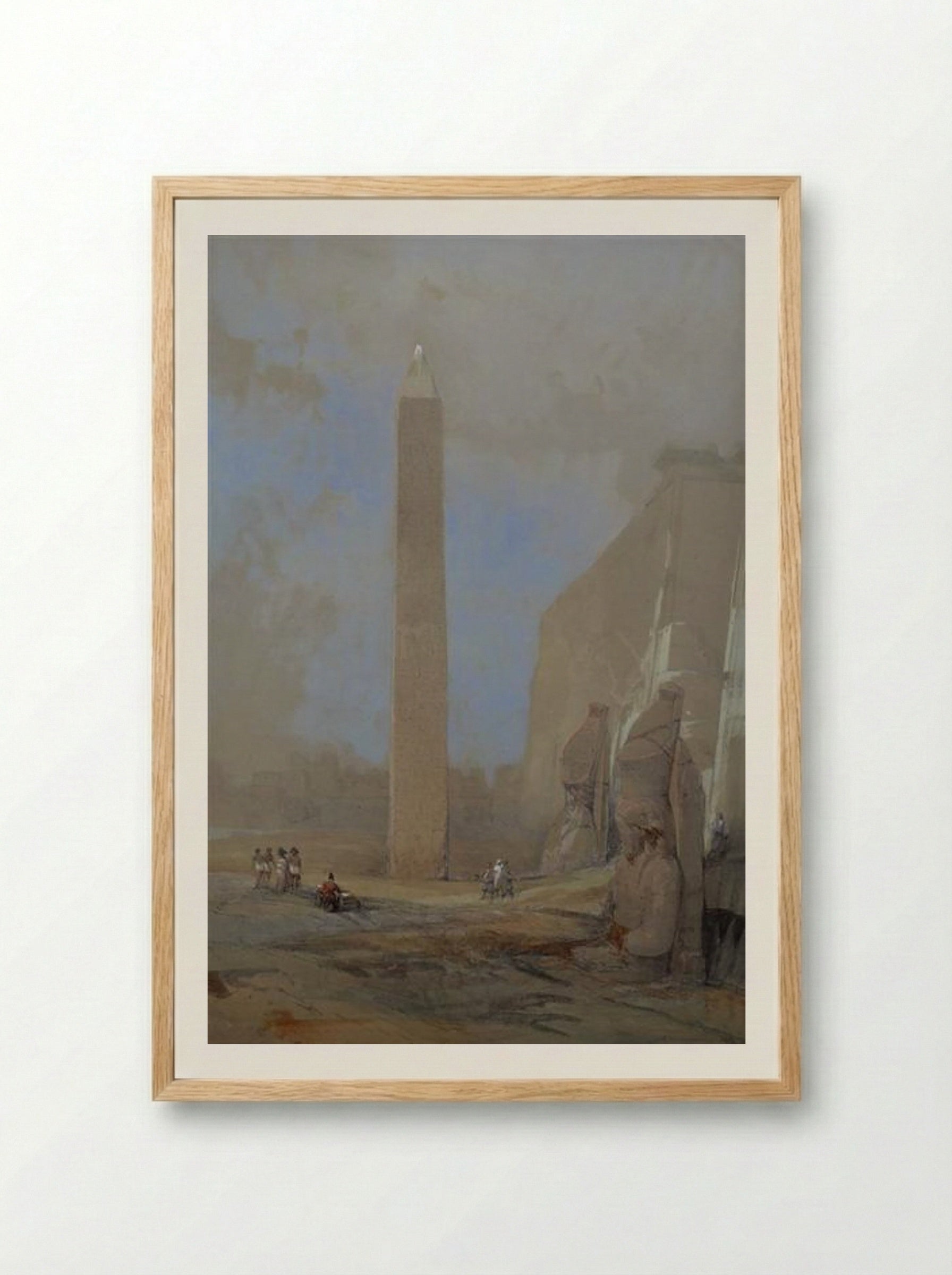 Obelisk at Luxor - David Roberts - Framed Print Wood