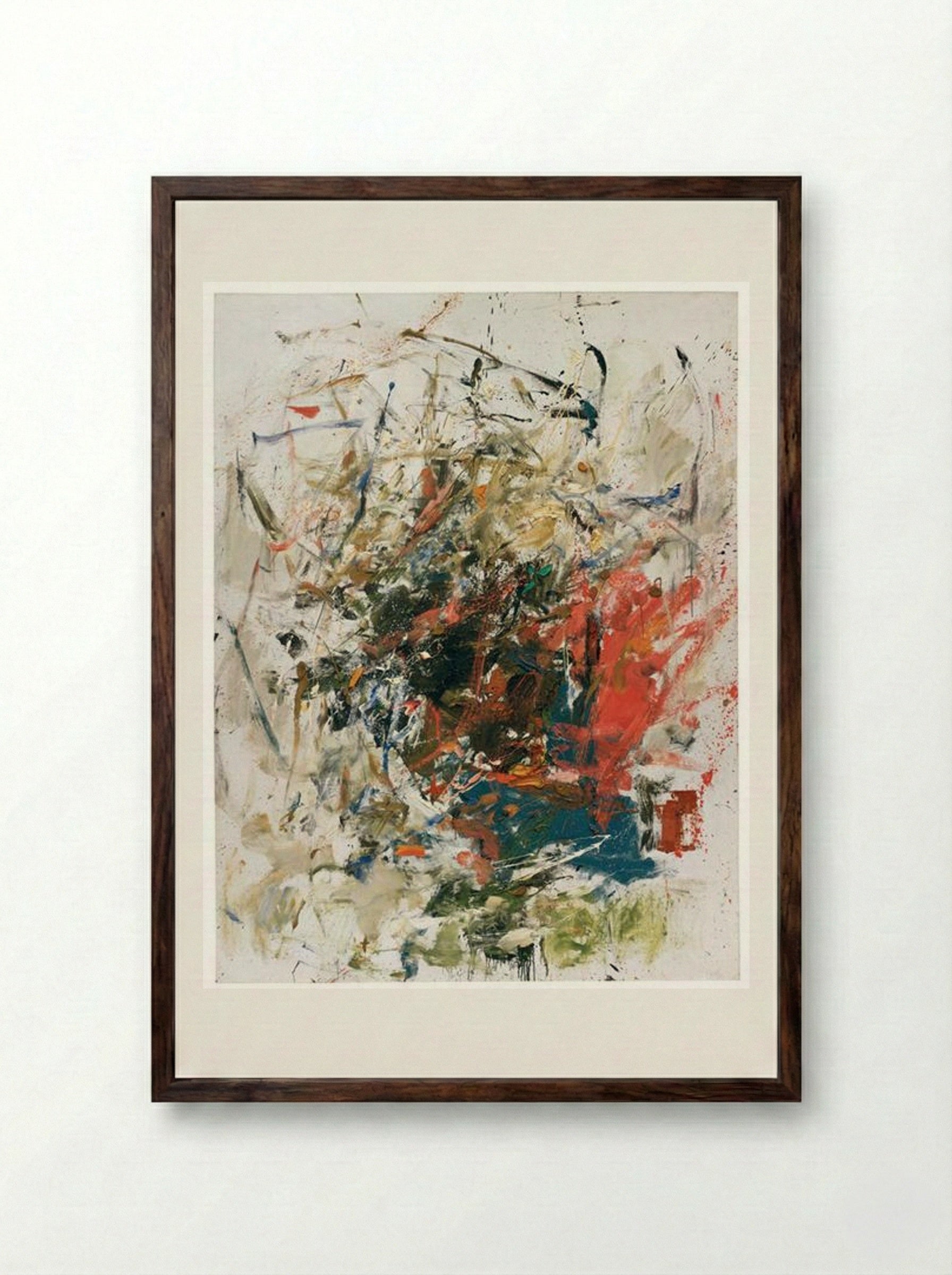 La Chatière - Joan Mitchell - Framed Print Dark Wood
