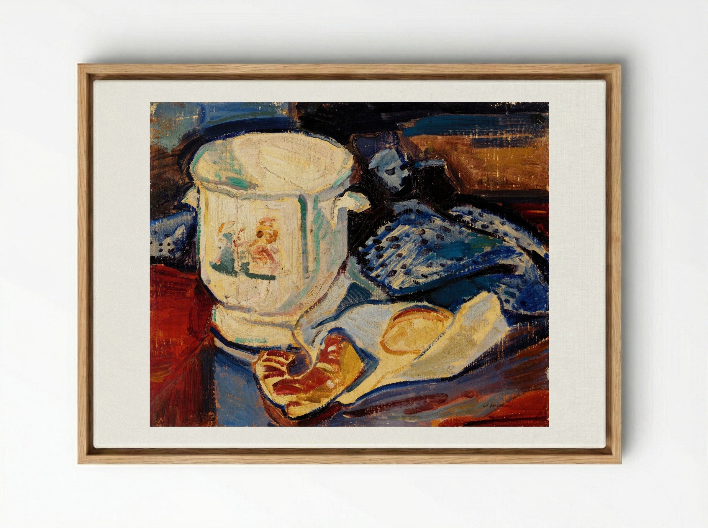Still Life with Jardinière - Alfred Henry Maurer - Framed Canvas Wood
